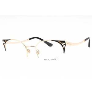 Bvlgari Women's Eyeglasses - Pale Gold/Black Half Rim Cat Eye Frame | 0BV2243 2018
