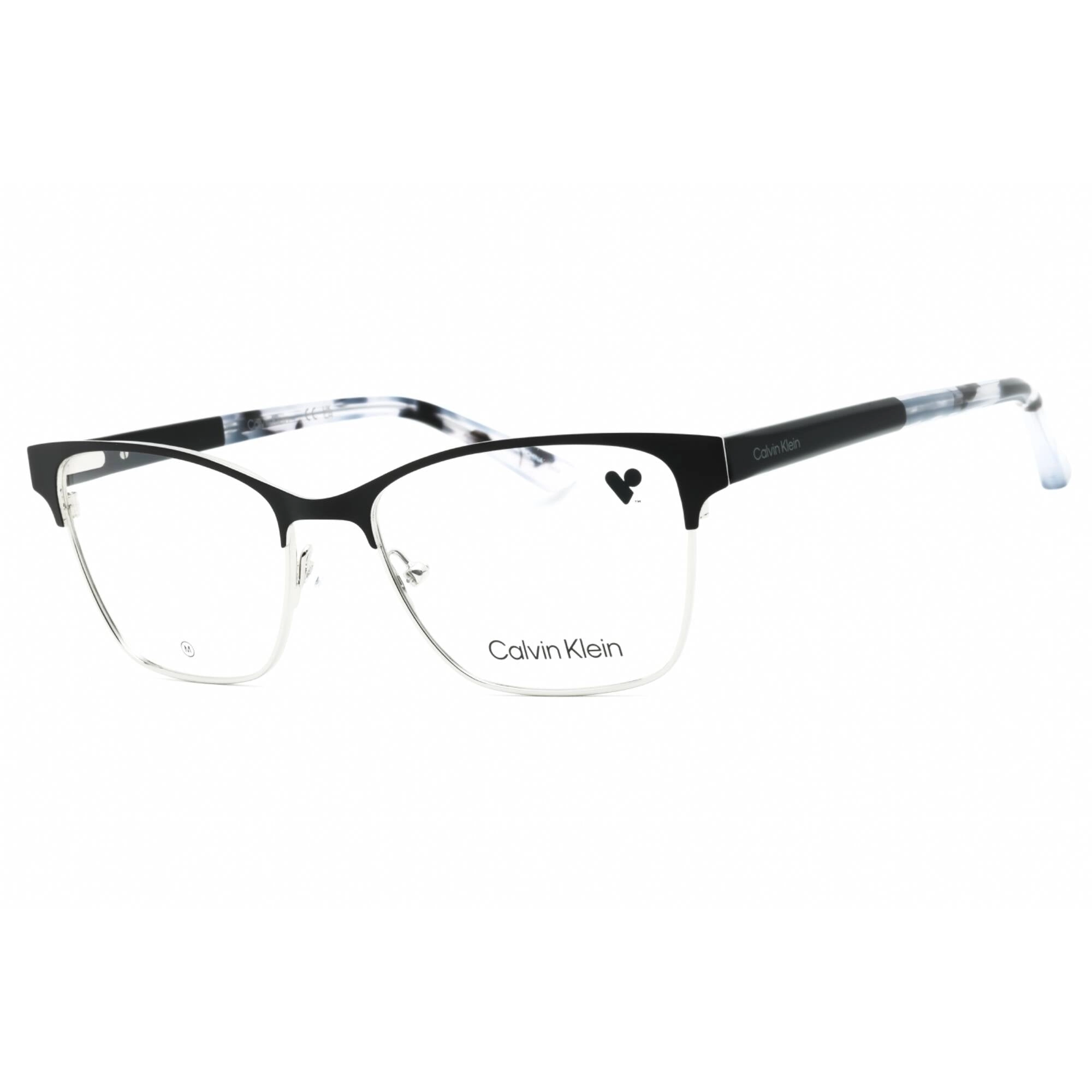 Calvin Klein Women's Eyeglasses - Black Metal Cat Eye Full Rim Frame | CK23107 001