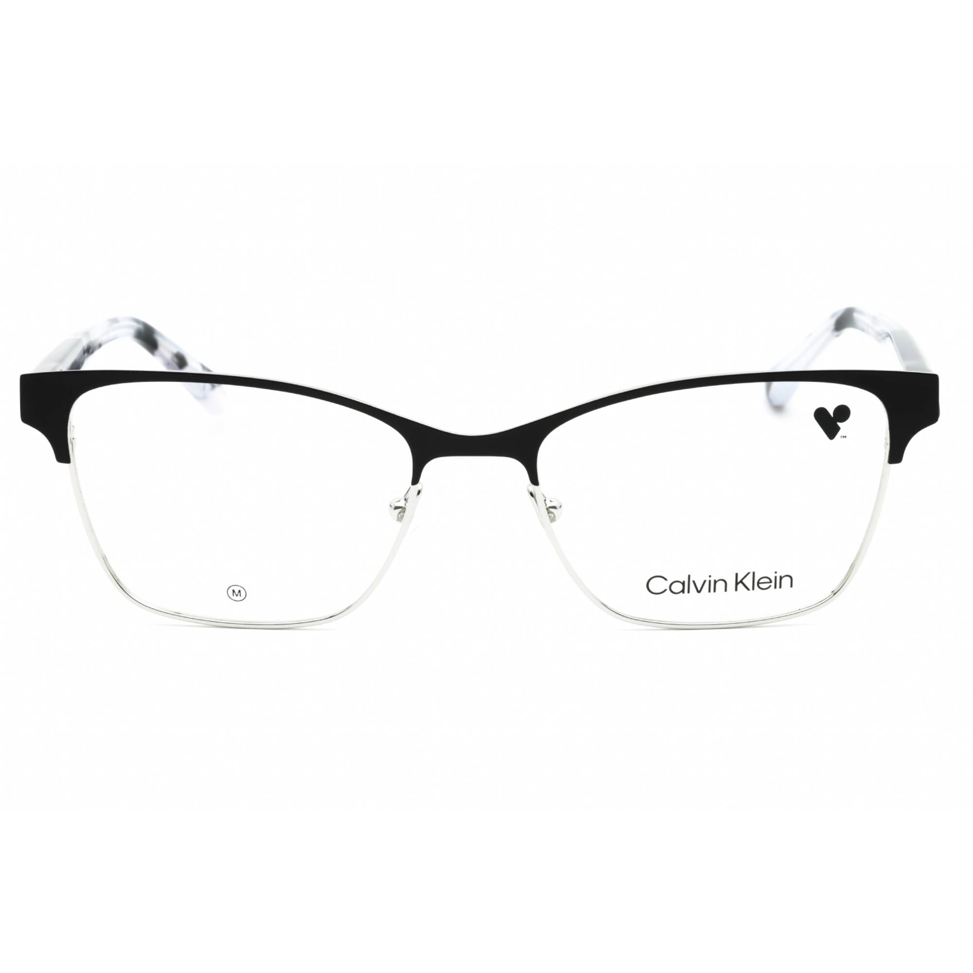 Calvin Klein Women's Eyeglasses - Black Metal Cat Eye Full Rim Frame | CK23107 001