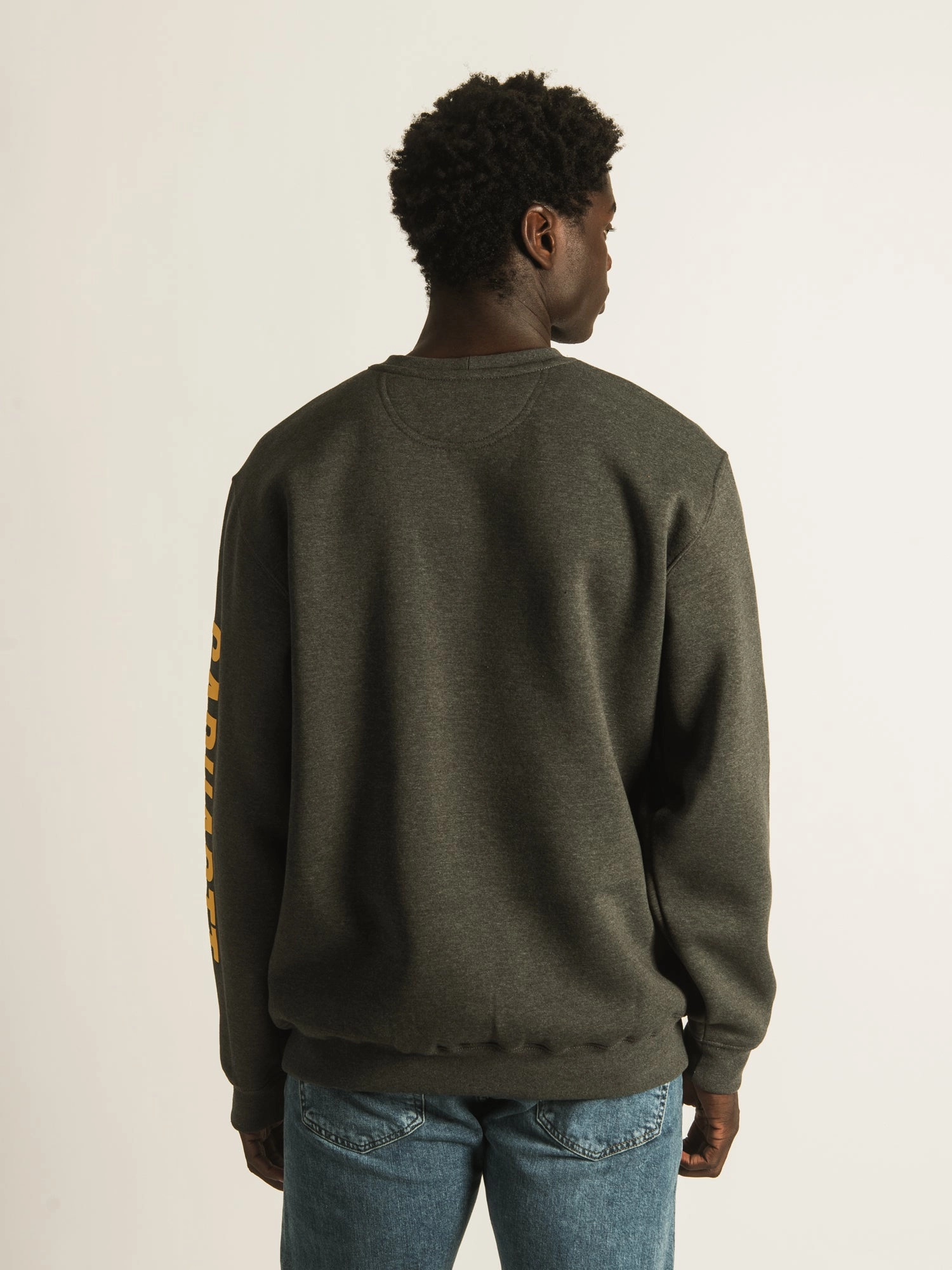 CARHARTT MIDWEIGHT CREWNECK LOGO SLEEVE  - CLEARANCE