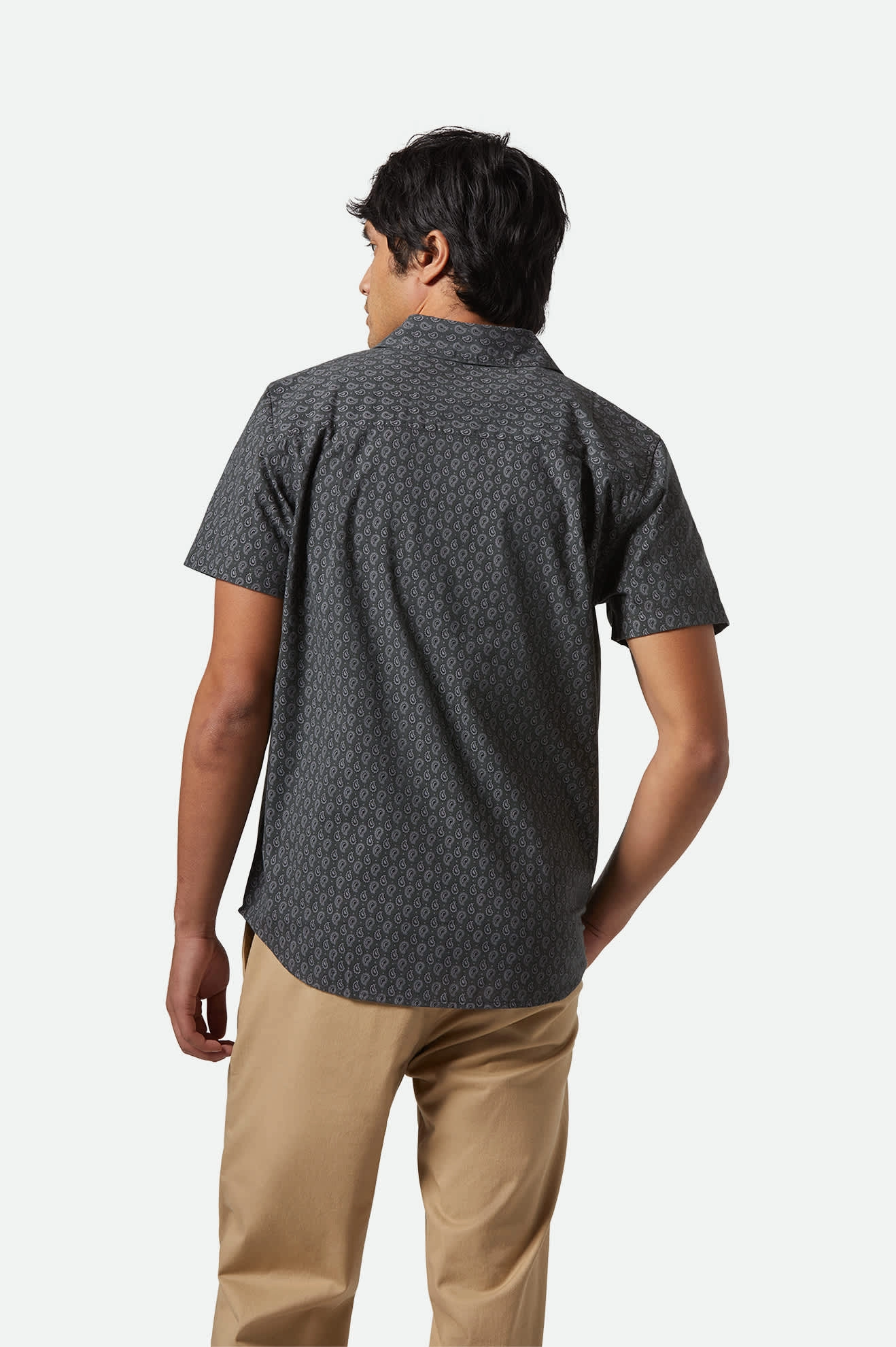 Charter Print S/S Shirt - Washed Black/Paisley