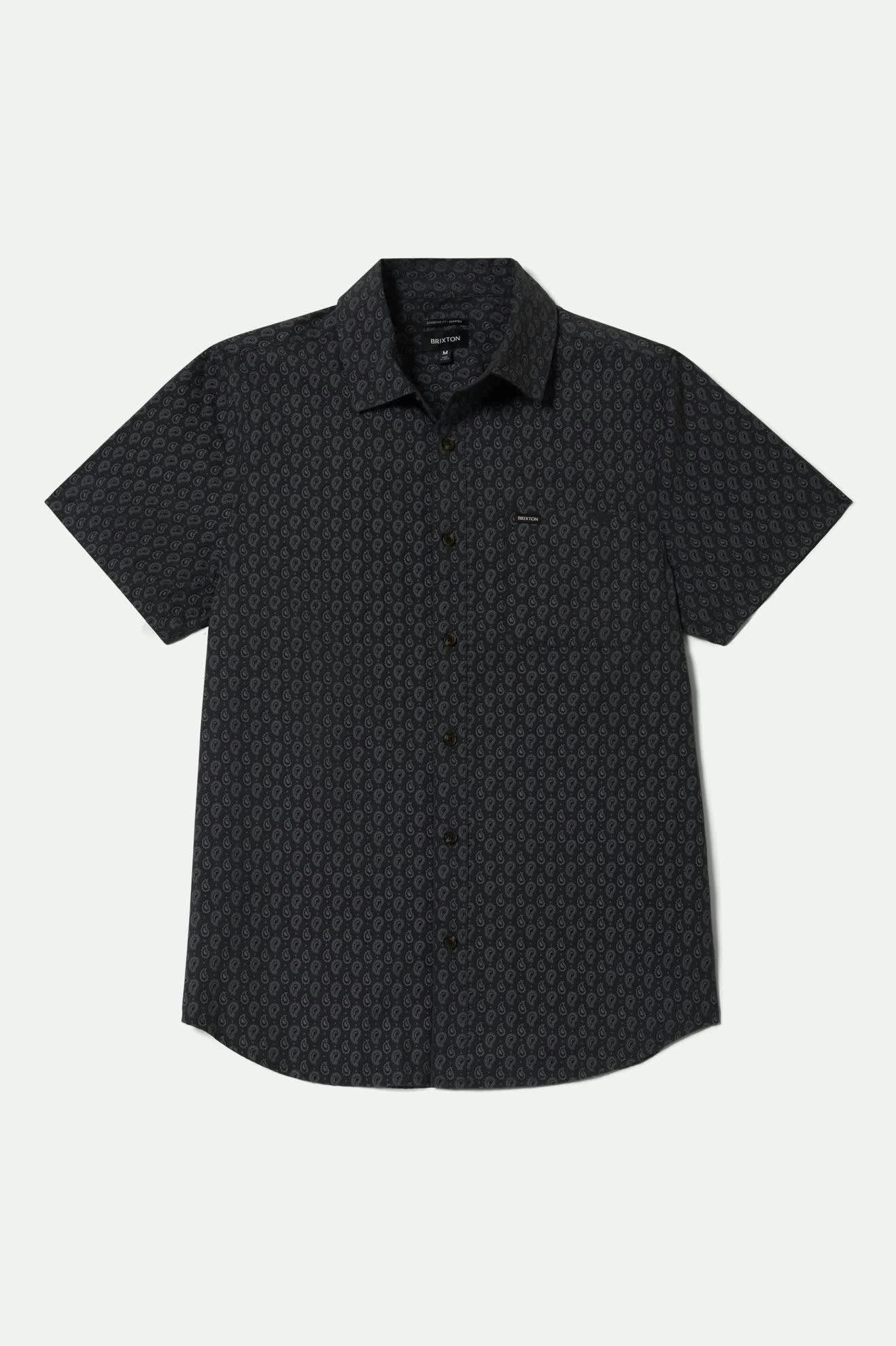 Charter Print S/S Shirt - Washed Black/Paisley