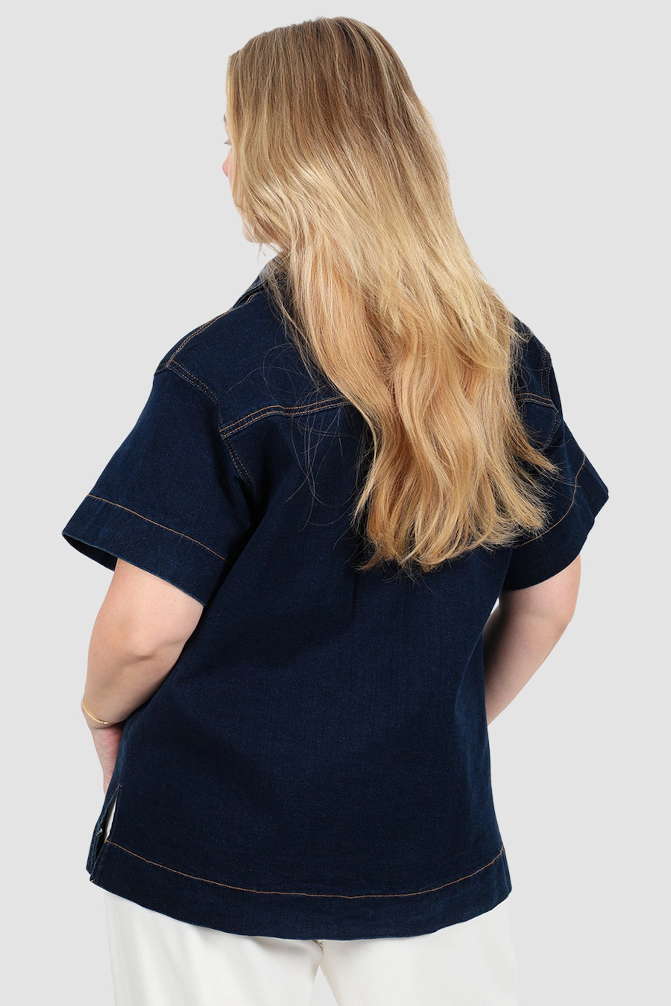 COMO DENIM SHIRT MIDNIGHT BLUE