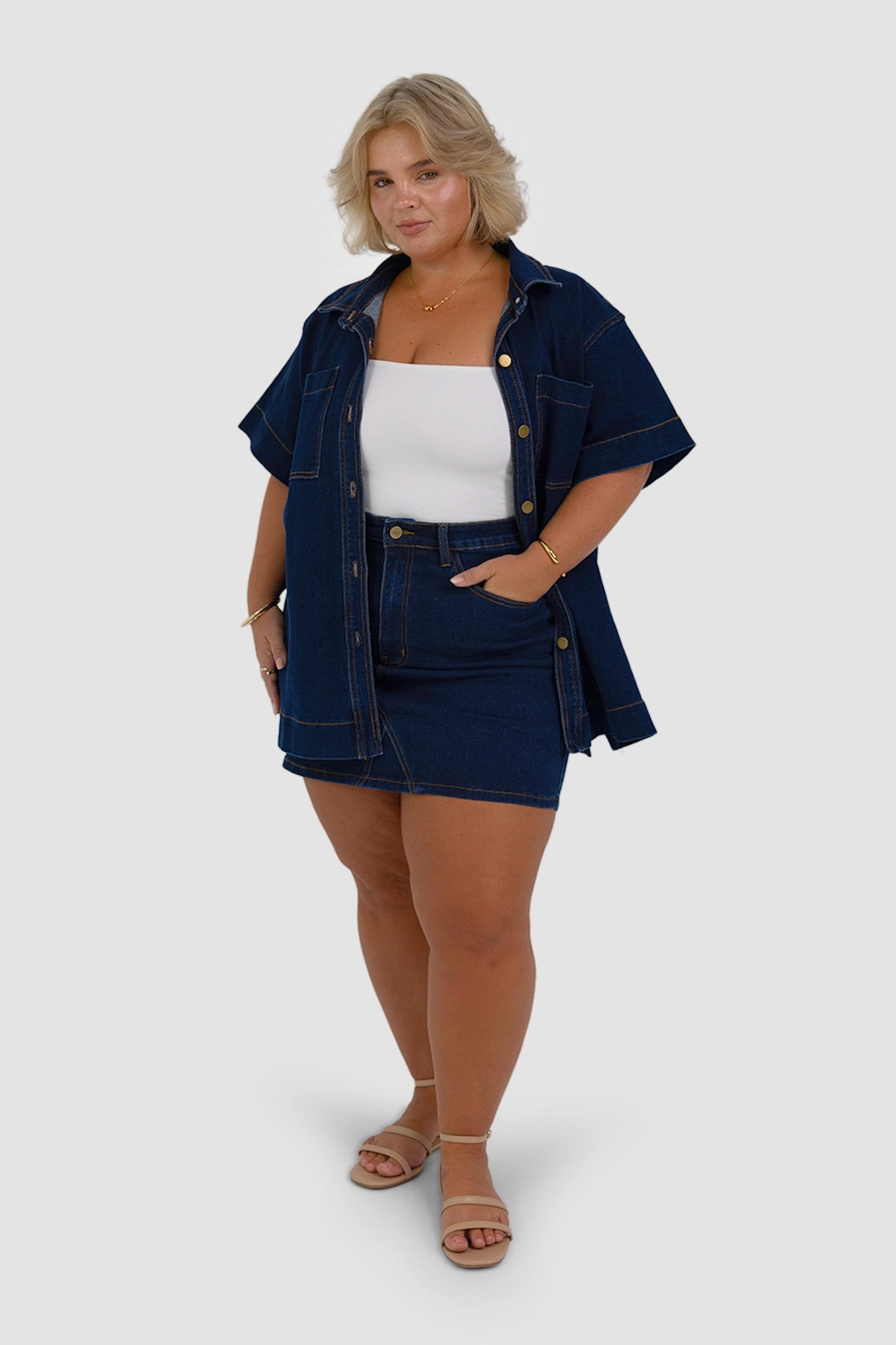 COMO DENIM SHIRT MIDNIGHT BLUE