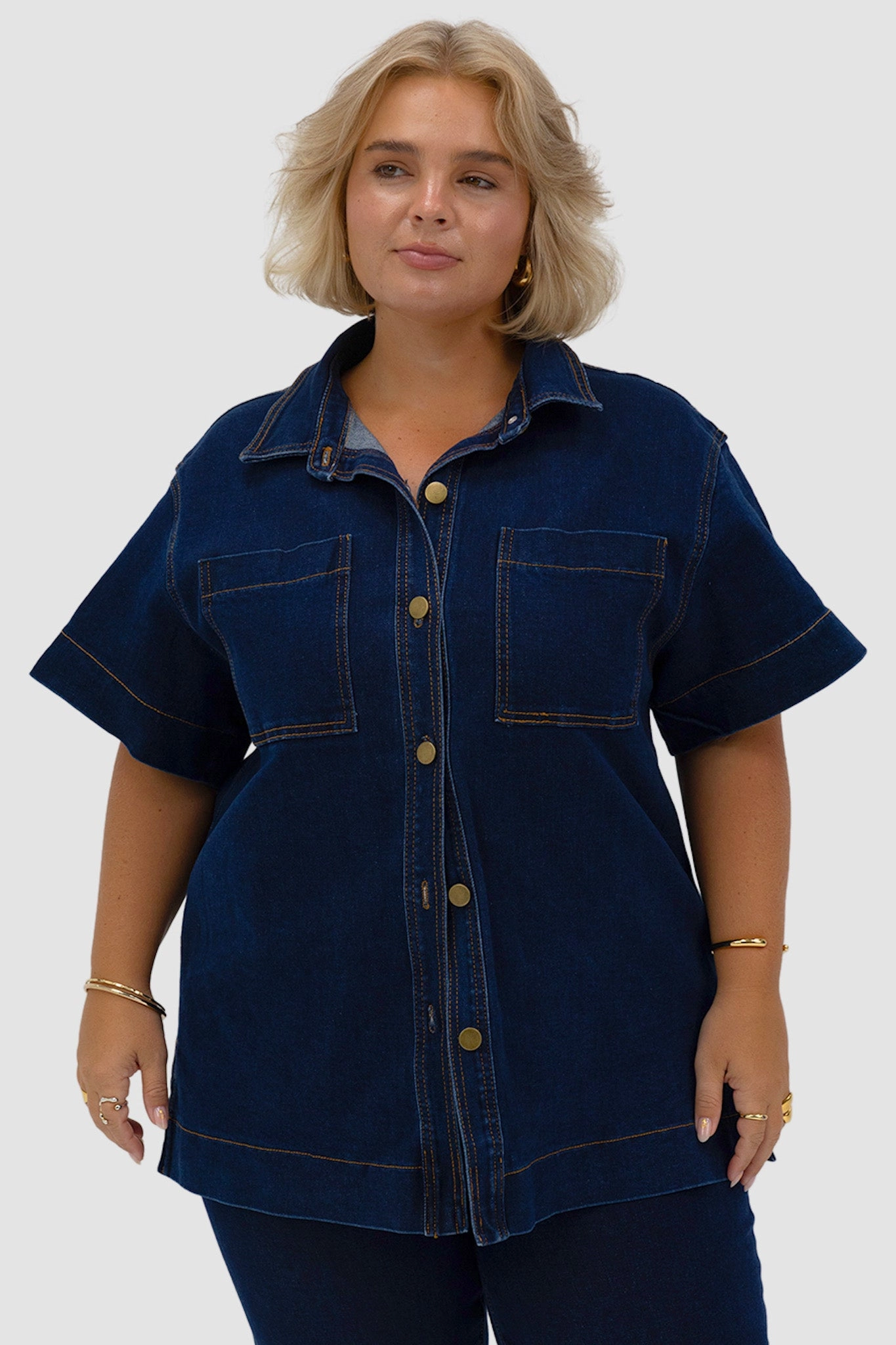COMO DENIM SHIRT MIDNIGHT BLUE