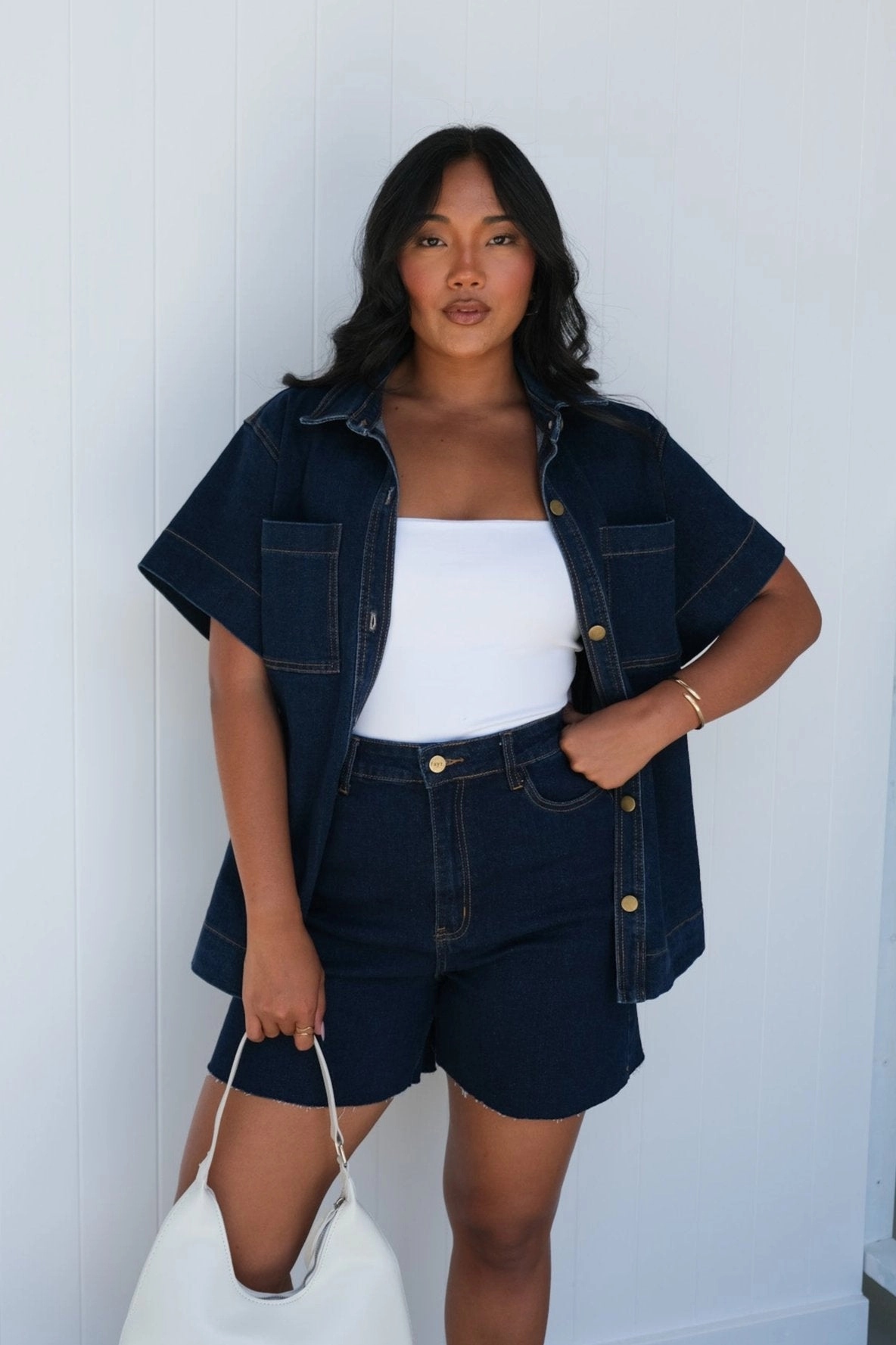 COMO DENIM SHIRT MIDNIGHT BLUE