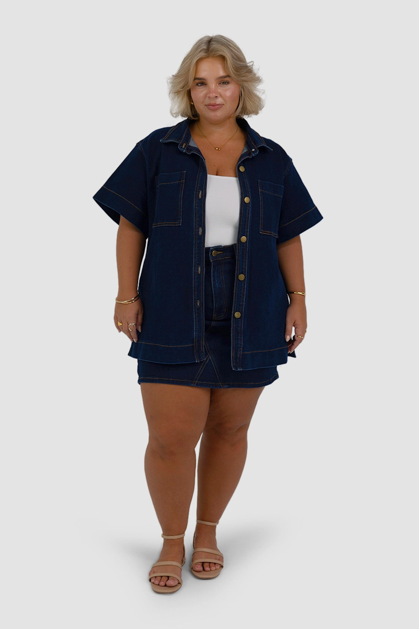COMO DENIM SHIRT MIDNIGHT BLUE