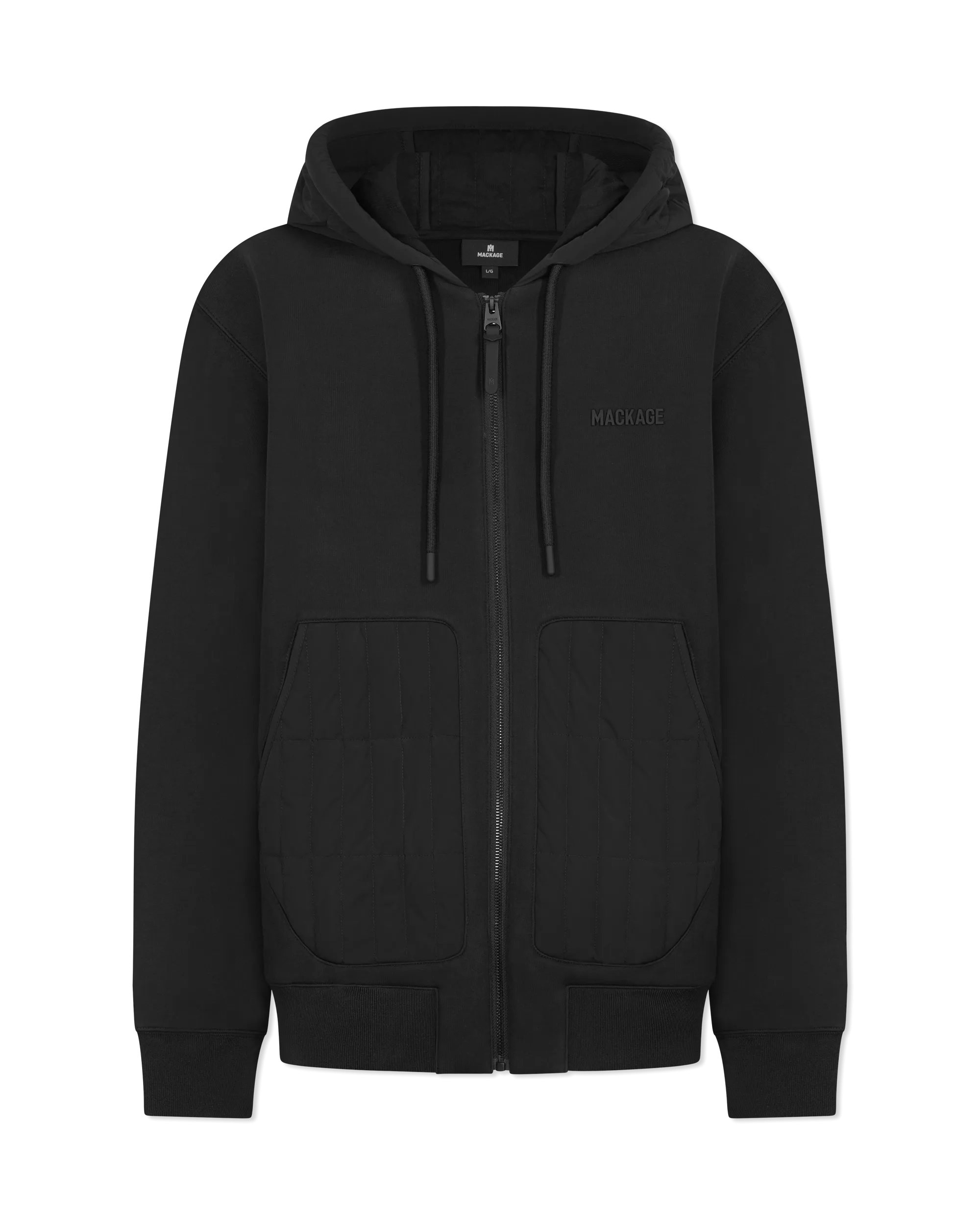 Cruz Zip-Up Hybrid Vertical Quilt Hoodie