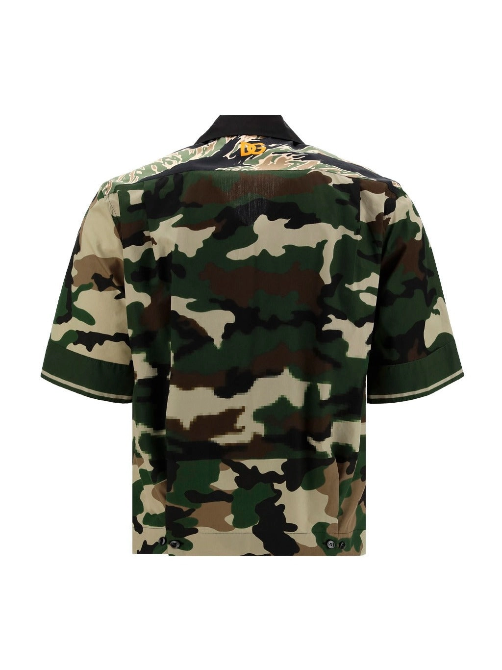 Dolce & Gabbana Camouflage Printed Short-Sleeved Shirt