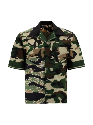Dolce & Gabbana Camouflage Printed Short-Sleeved Shirt