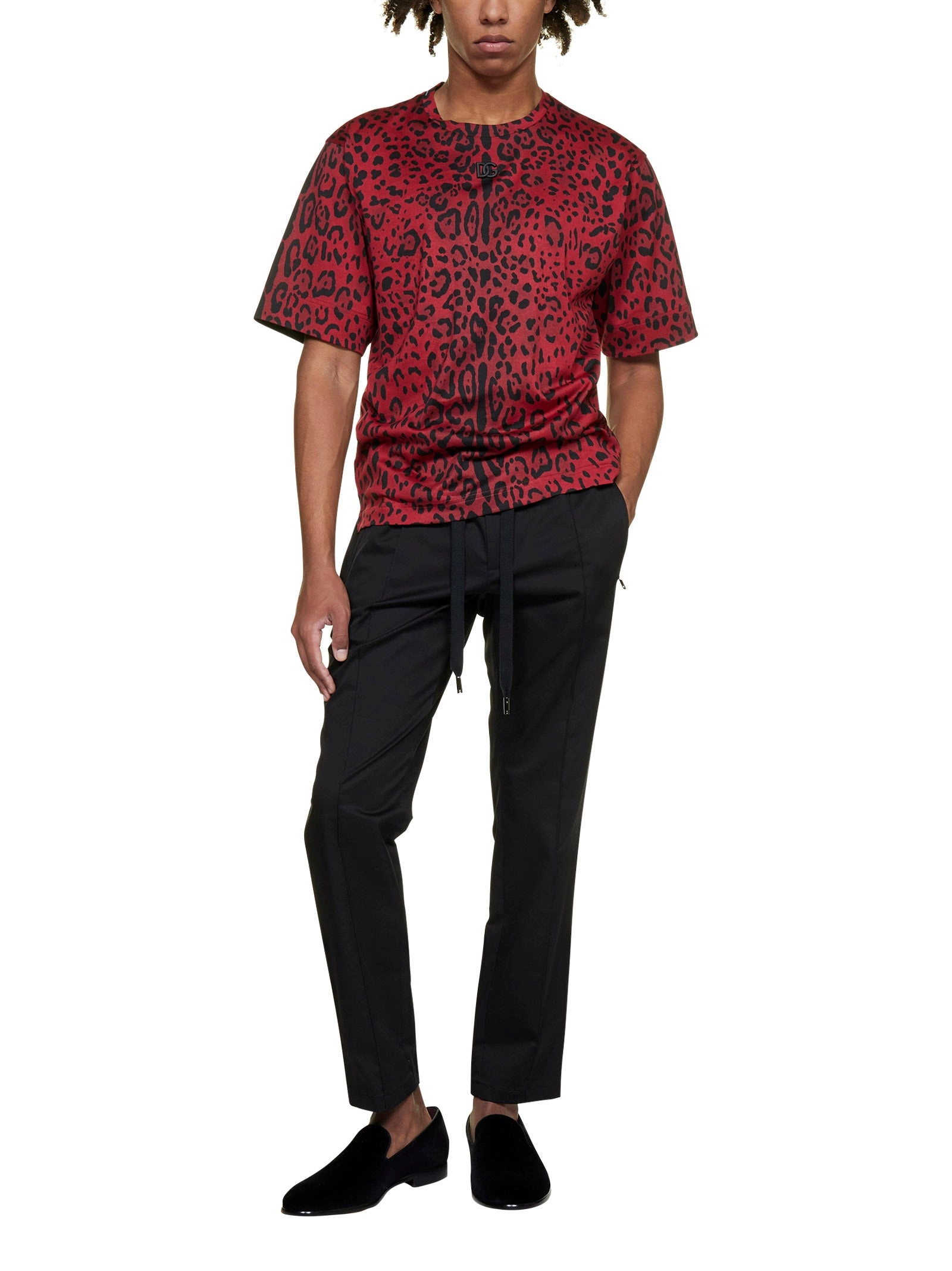 Dolce & Gabbana Leopard Printed Round Neck T-Shirt