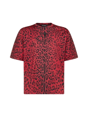 Dolce & Gabbana Leopard Printed Round Neck T-Shirt