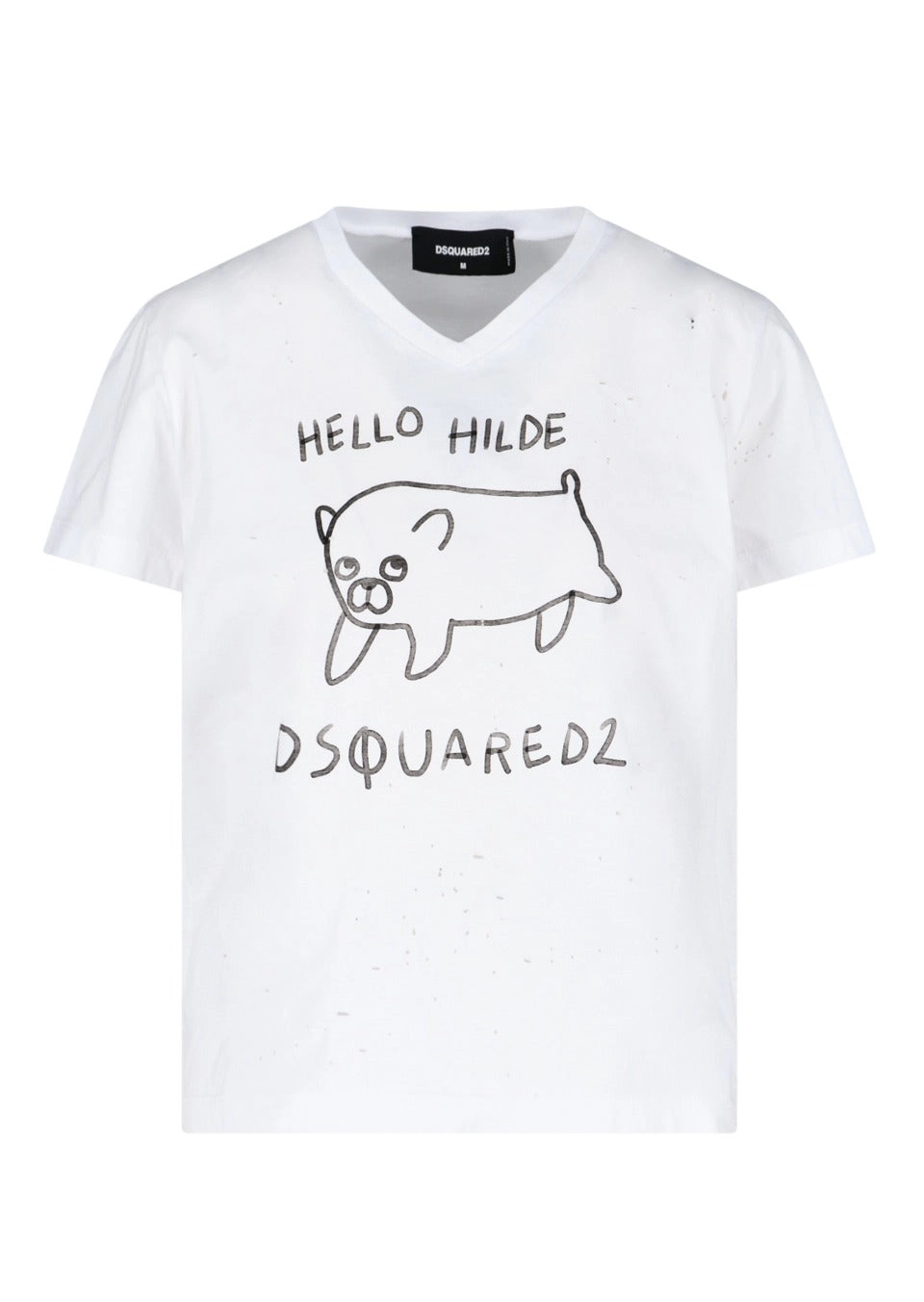 Dsquared2 Graphic Print V-Neck T-Shirt
