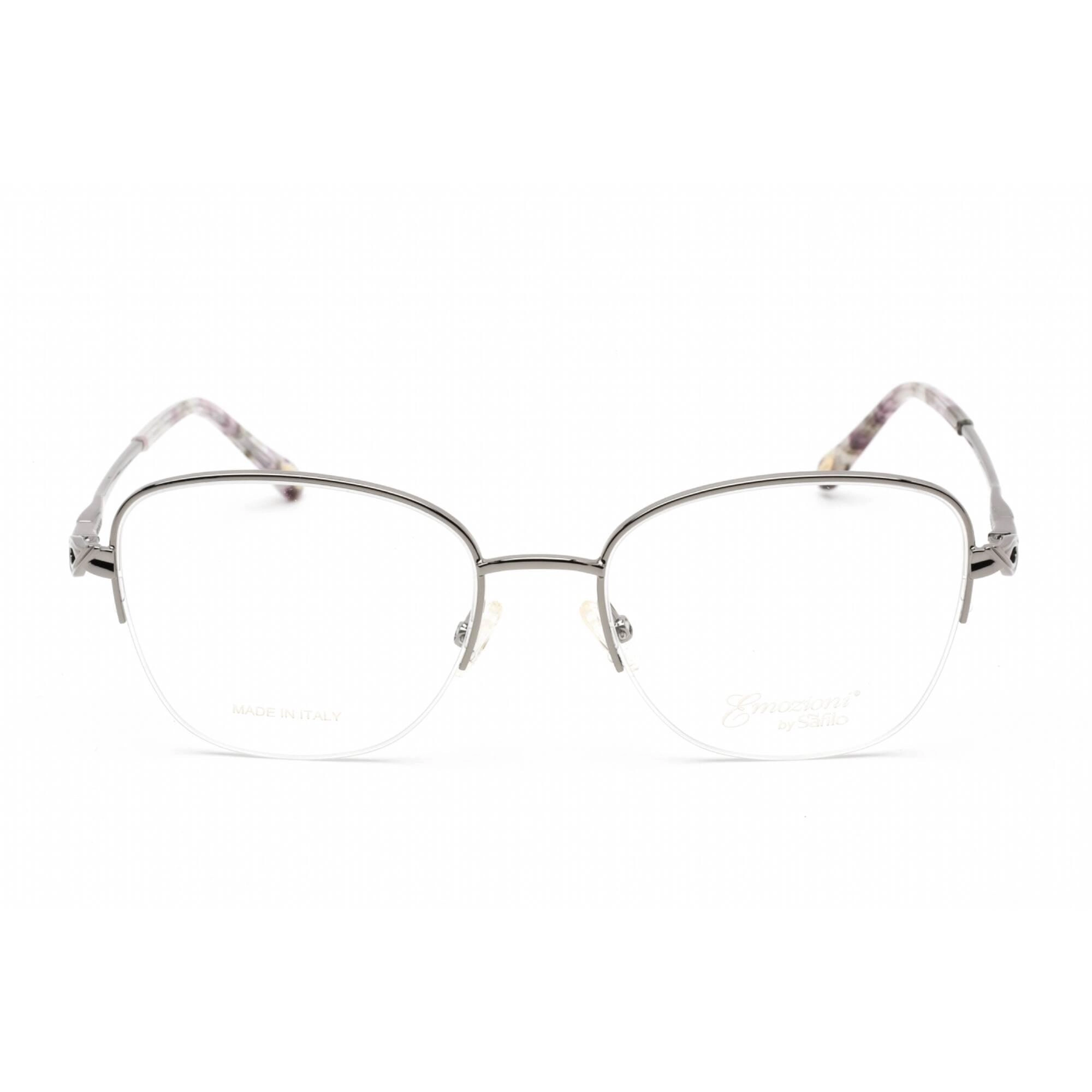 Emozioni Women's Eyeglasses - Ruthenium Metal Square Shape Frame | EM 4409 06LB 00