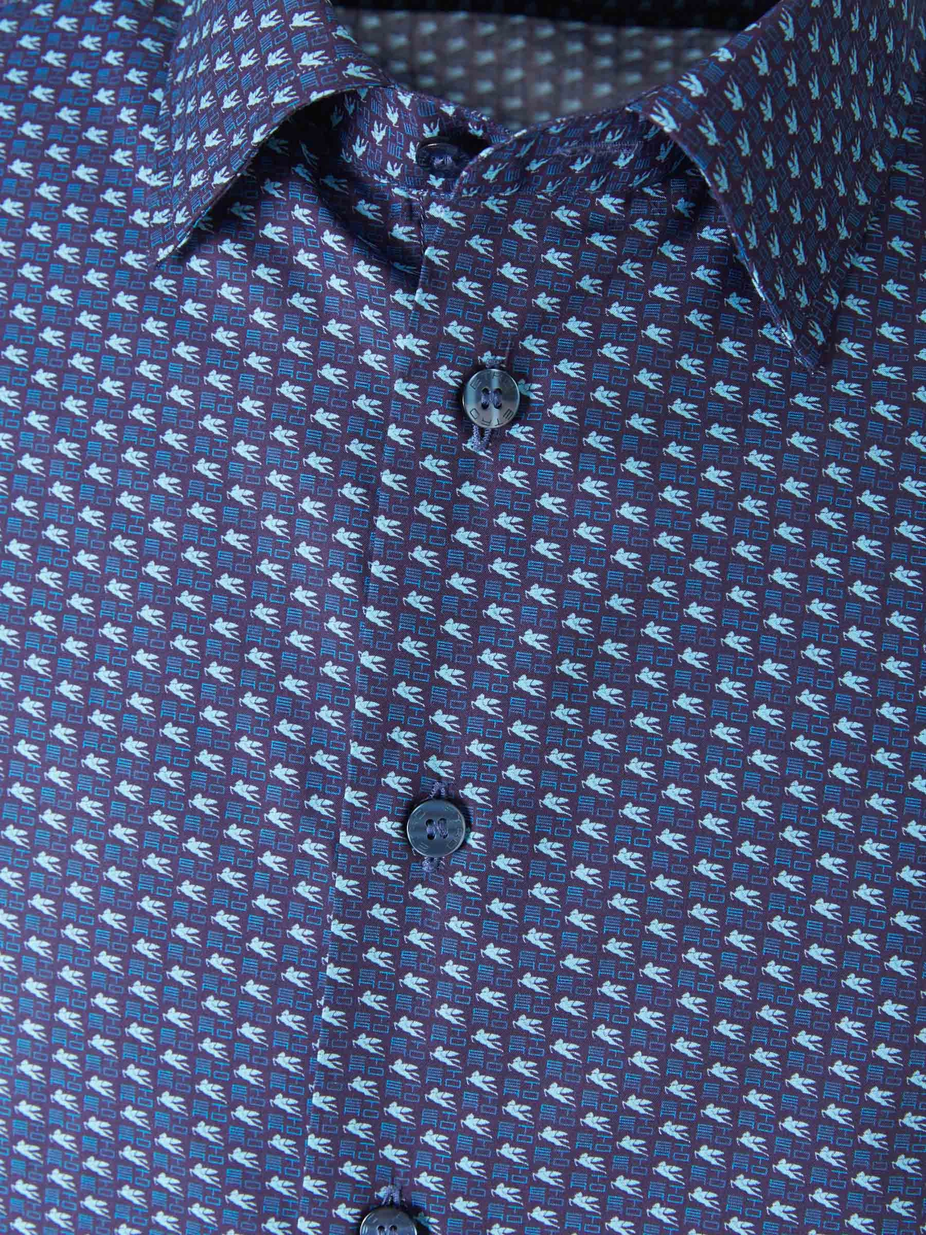 Etro Allover Monogram Long-Sleeved Shirt