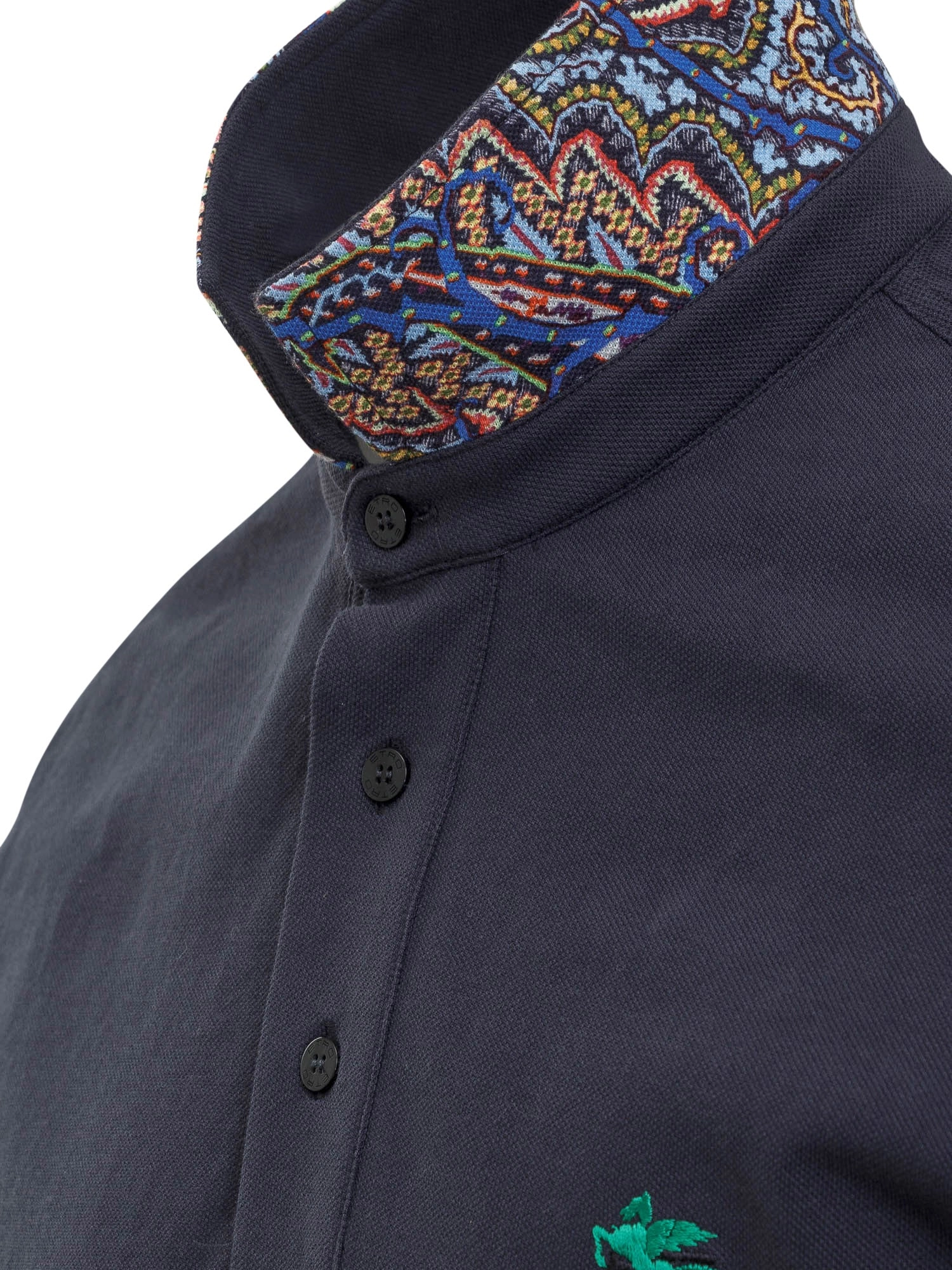 Etro Logo Embroidered Polo Shirt