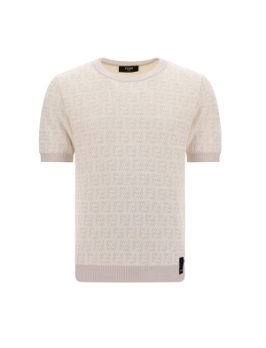 Fendi Monogram Short-Sleeved Knit T-Shirt