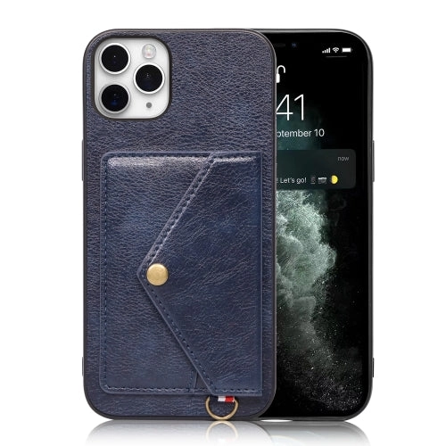 For iPhone 11 Litchi Texture Silicone   PC   PU Leather Back Cover Shockproof Case with Card Slot