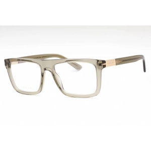 Gucci Men's Eyeglasses - Brown Rectangular Full Rim Frame Clear Lens | GG1504O 008