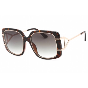 Guess Women's Sunglasses - Dark Havana Plastic Full Rim Rectangular Frame | GU7854 52P