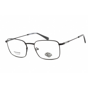 Harley Davidson Unisex Eyeglasses - Rectangular Matte Black Metal Frame | HD9021 002