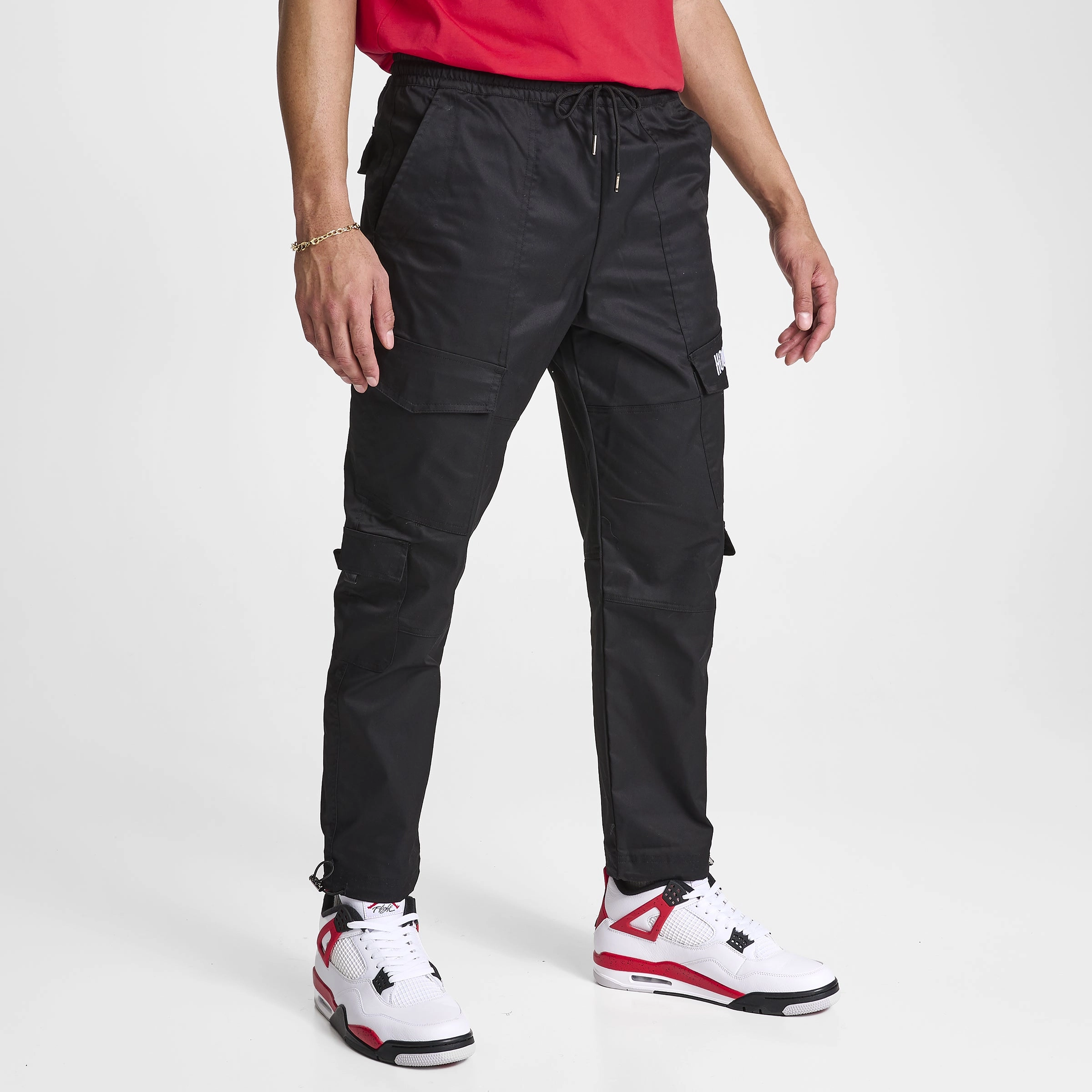 Hoodrich OG Vault Woven Cargo Pants Black / White - Lychee