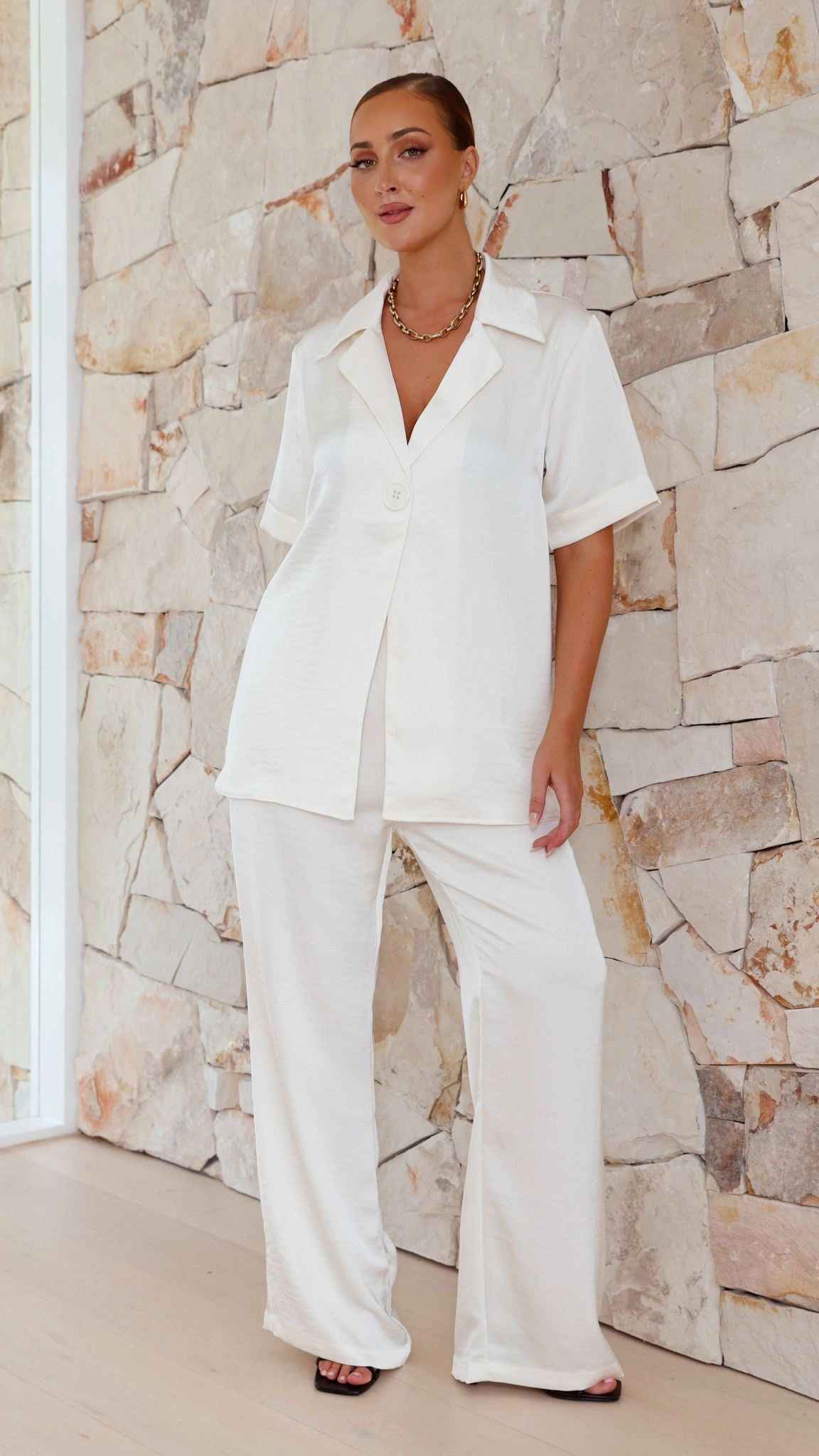 Imogen Button Shirt - Cream
