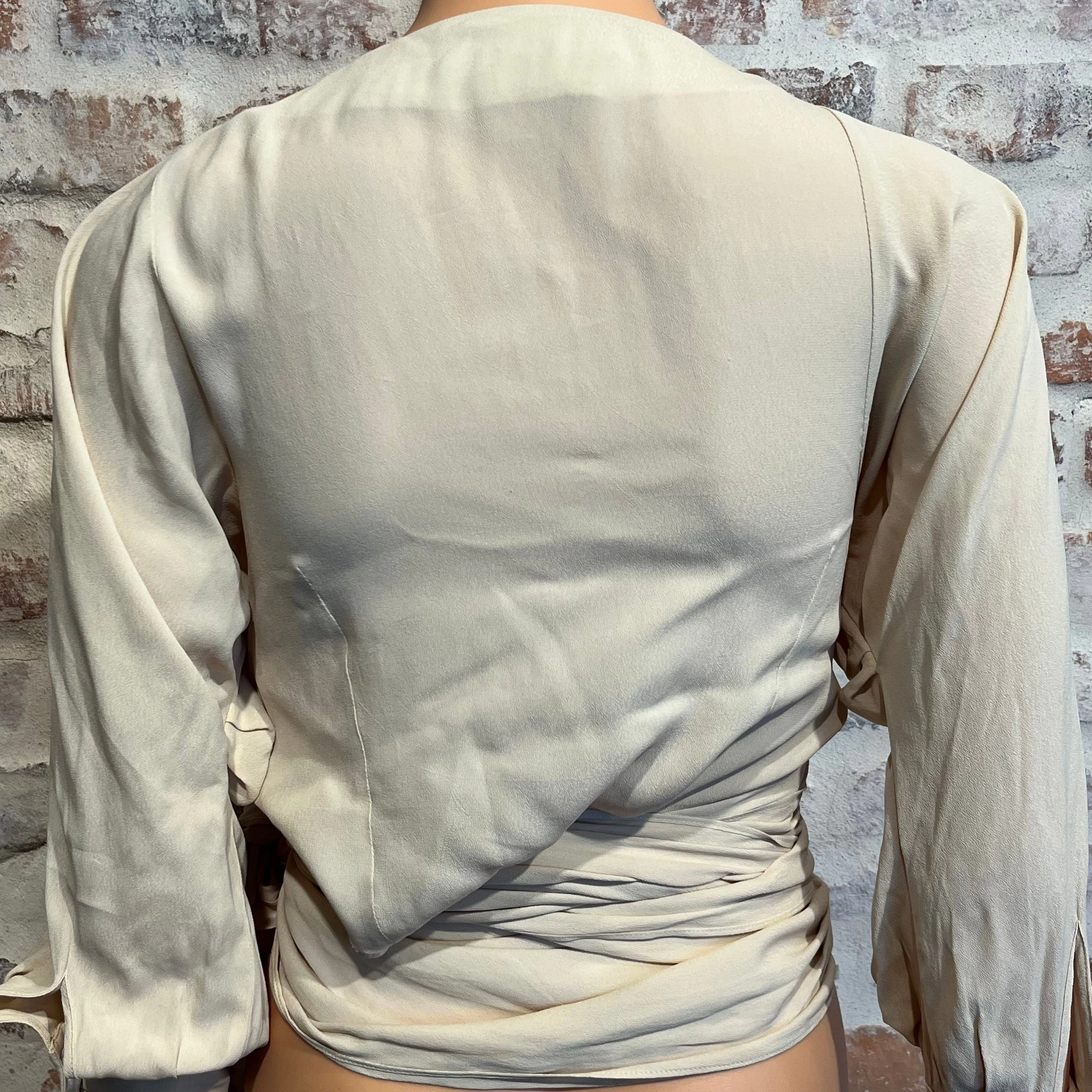 JACQUEMUS La Bomba Viscose Tie Wrap Shirt SZ38(6US/M)