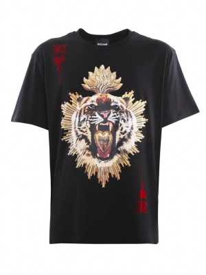 Just Cavalli Tiger Print Short-Sleeved T-Shirt