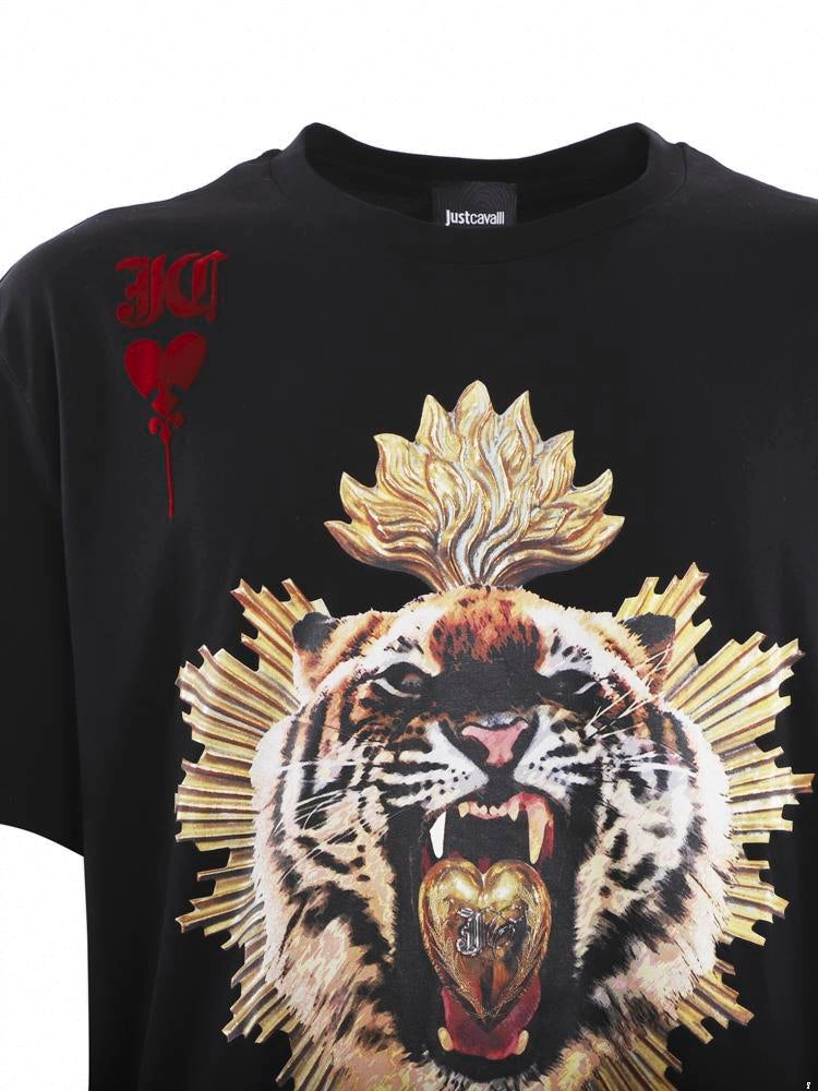 Just Cavalli Tiger Print Short-Sleeved T-Shirt