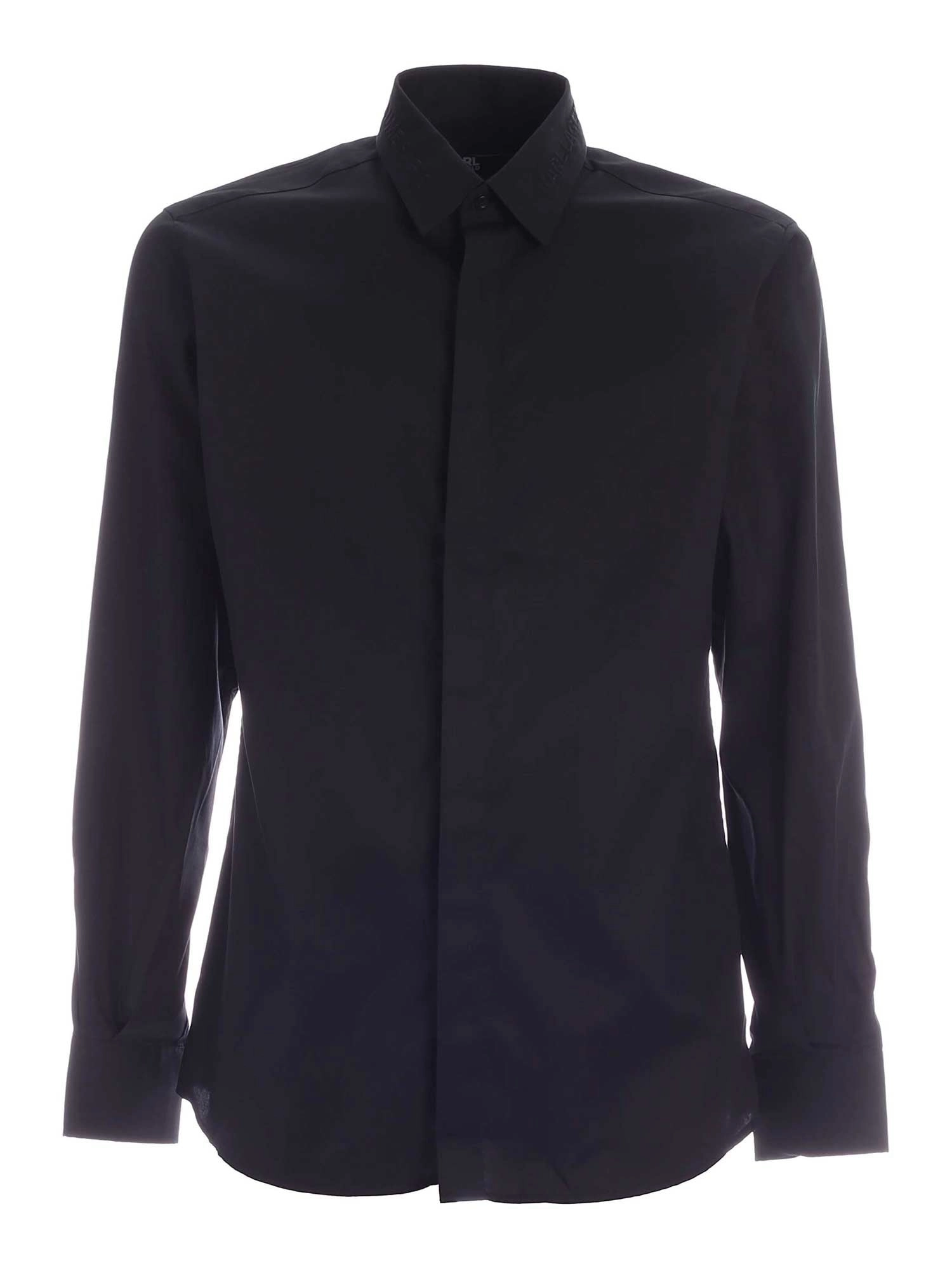 Karl Lagerfeld Long Sleeved Buttoned Shirt