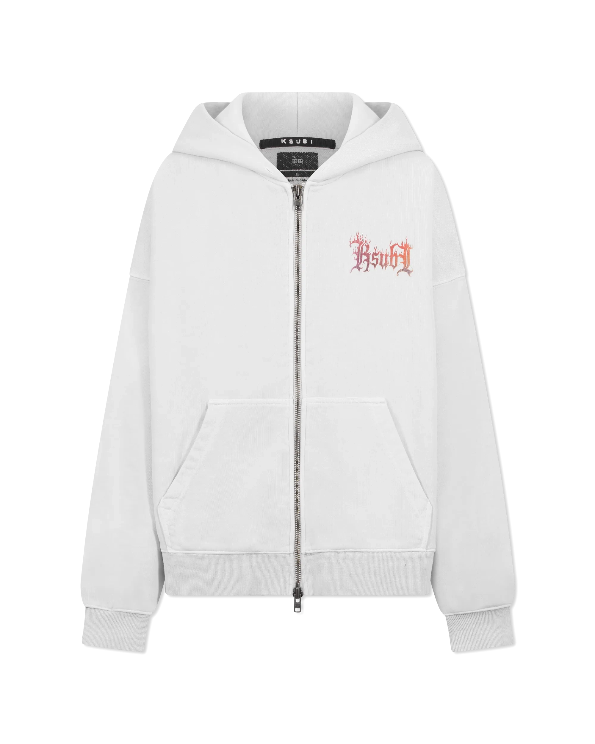 Ksubi Jeans Fuego Ekcess Zip-Up Painted Hoodie