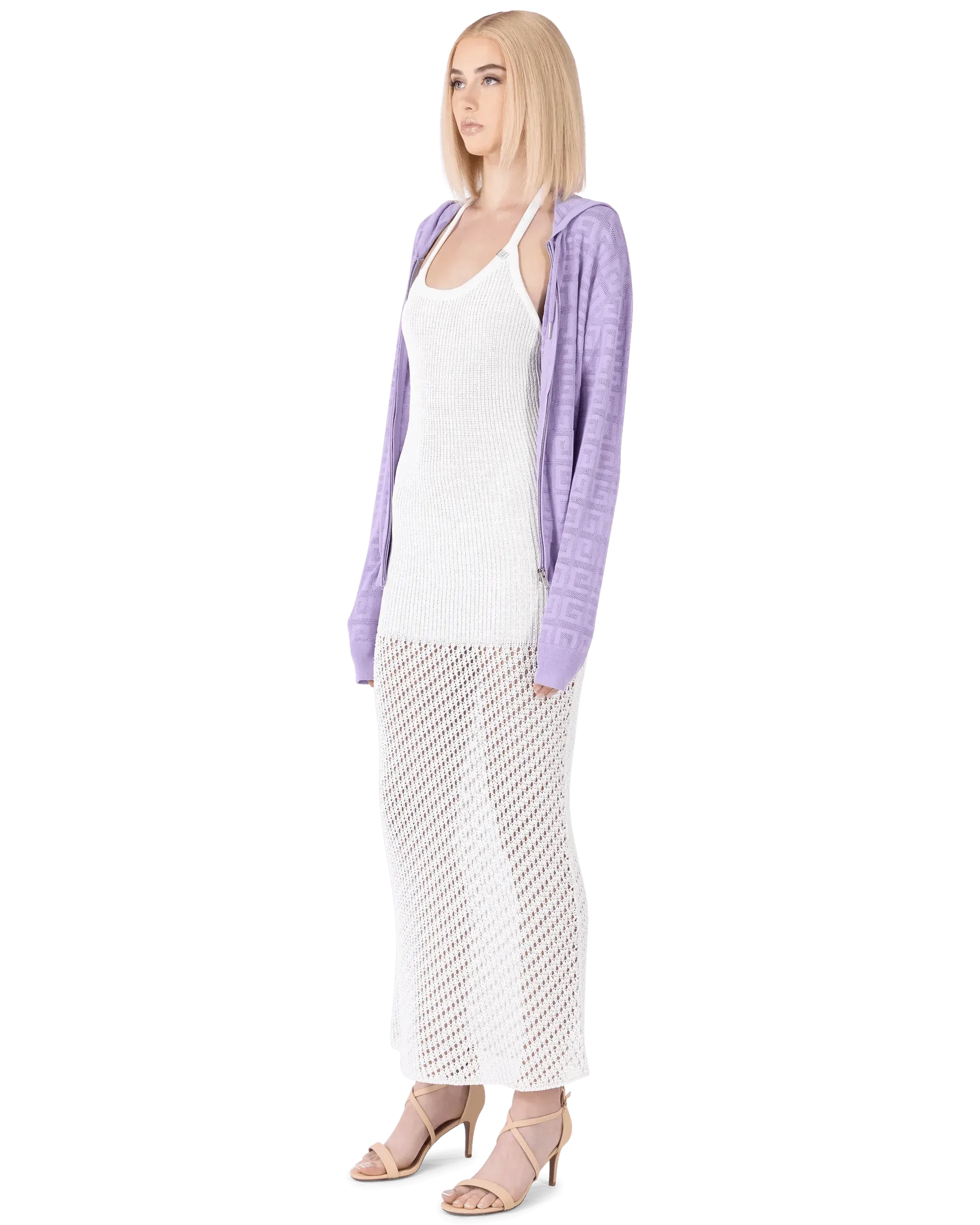 Lasered Monogram Zip Up Hoodie