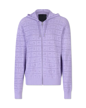 Lasered Monogram Zip Up Hoodie