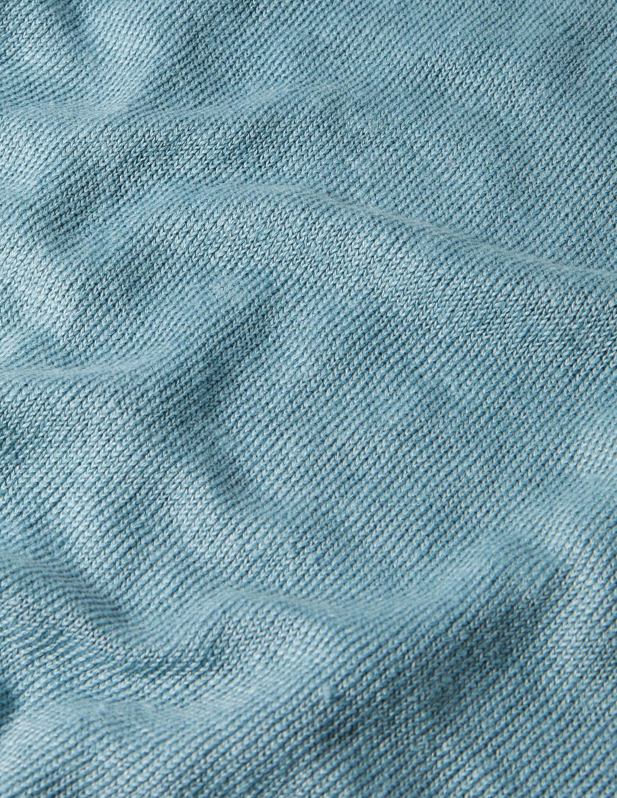 Linen Knitted T-shirt-Larkspur Blue