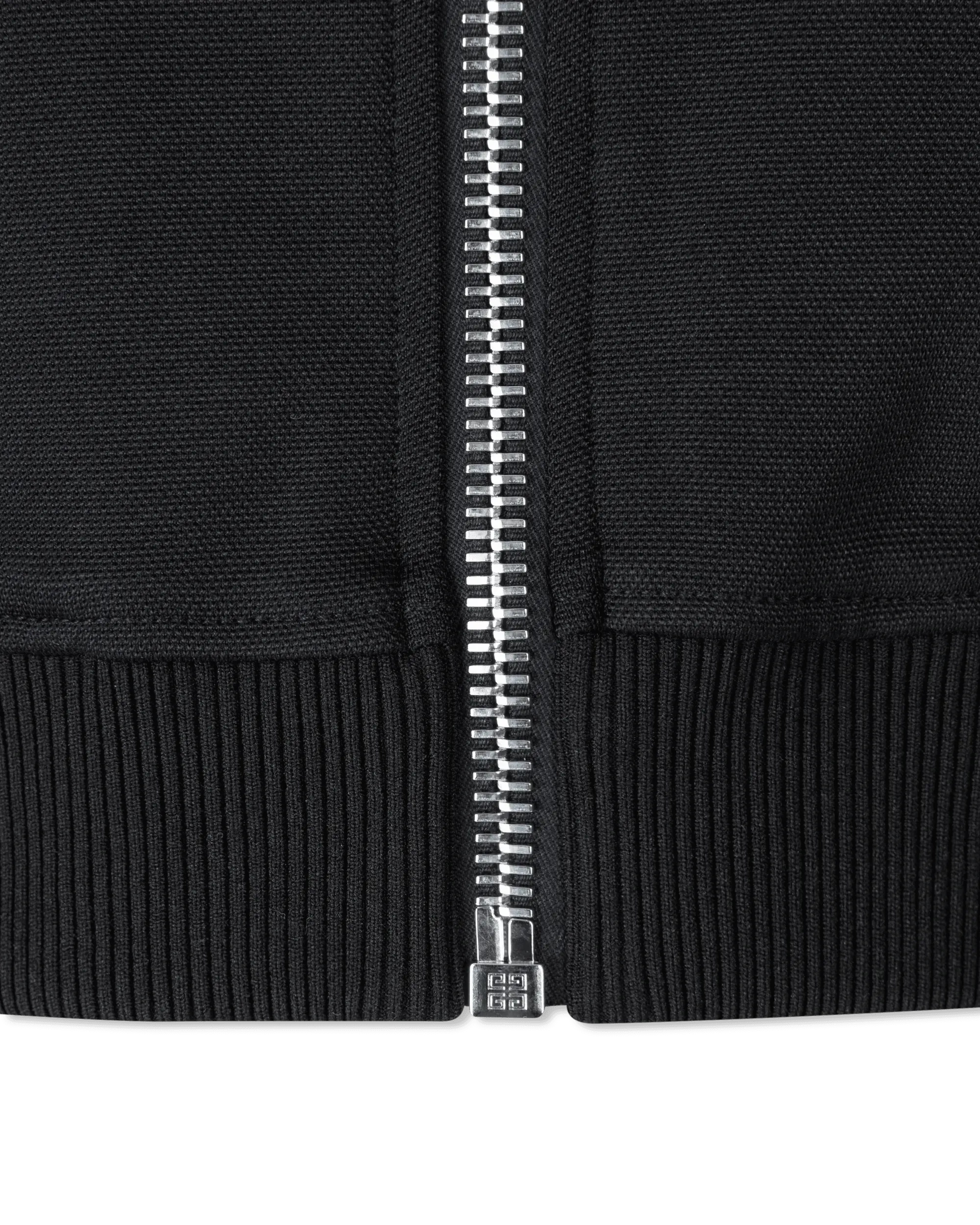 Logo Tape Cropped Zip Up Hoodie