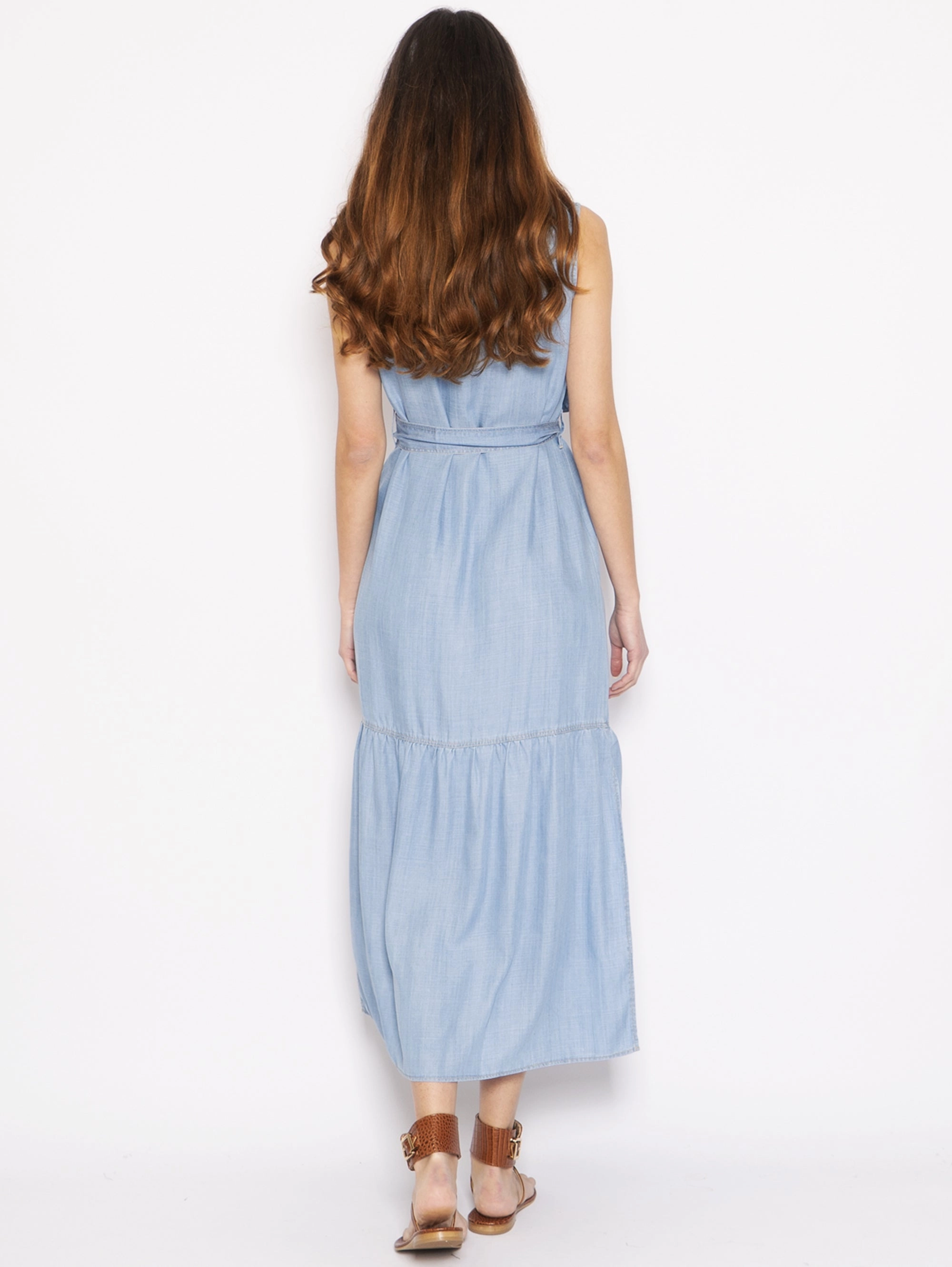 Long Dress in Light Denim