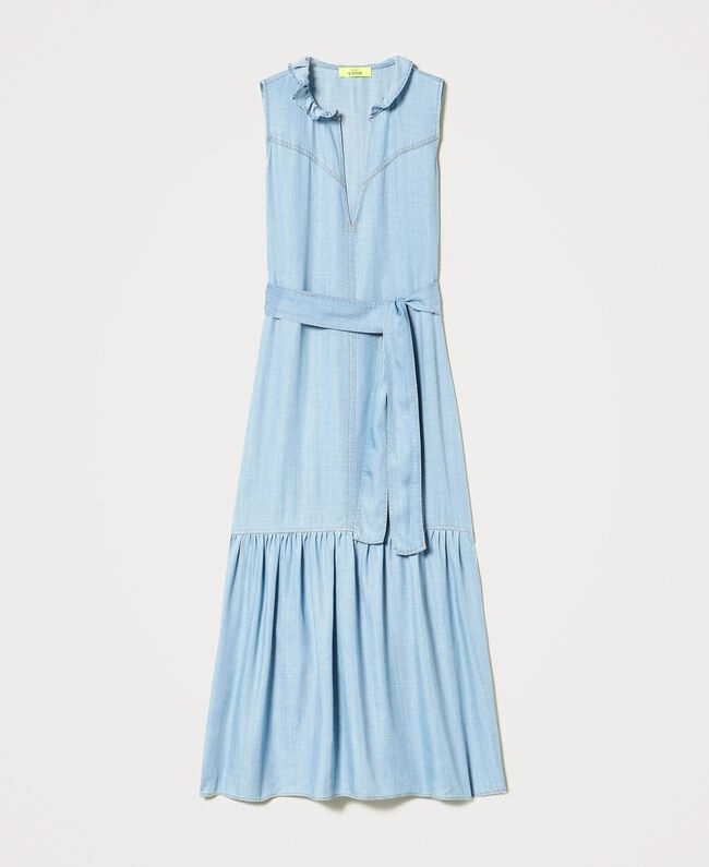 Long Dress in Light Denim