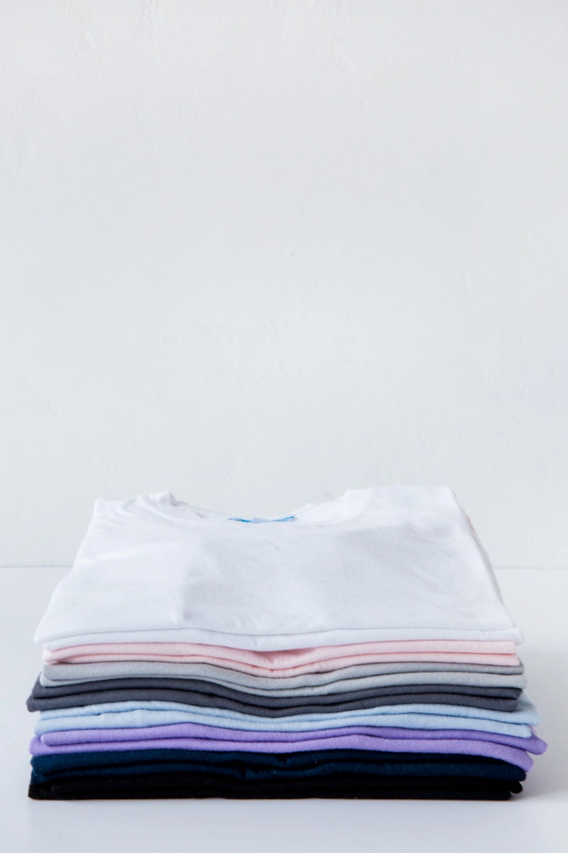 lost & found heather grey linen short sleeve tee