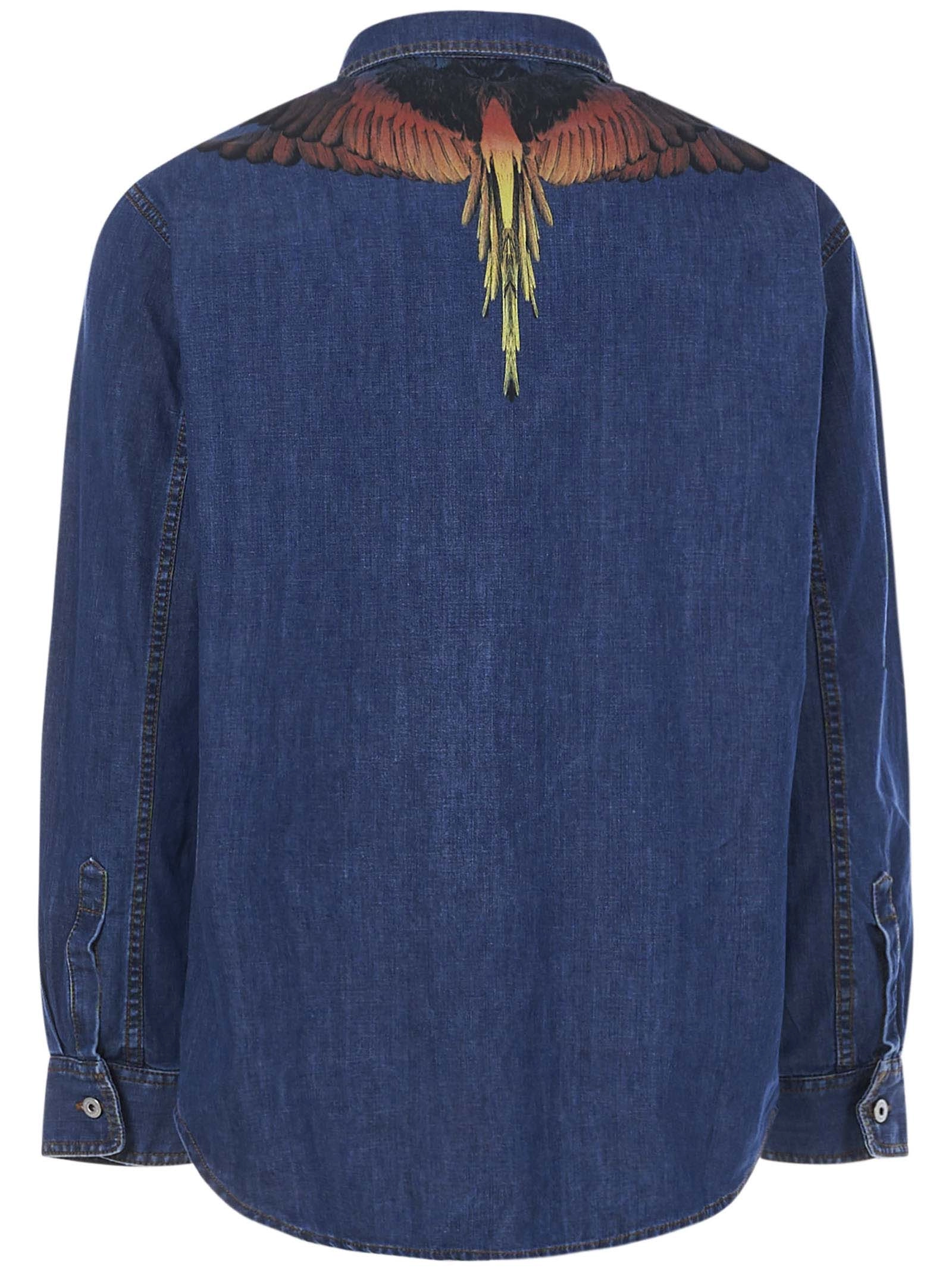 Marcelo Burlon County Of Milan Long-Sleeved Denim Shirt