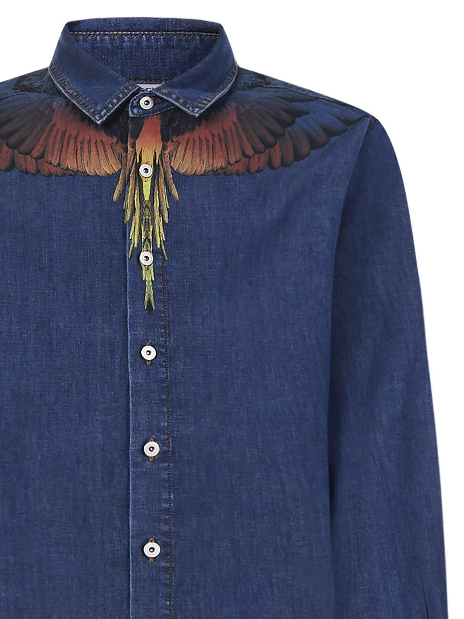 Marcelo Burlon County Of Milan Long-Sleeved Denim Shirt
