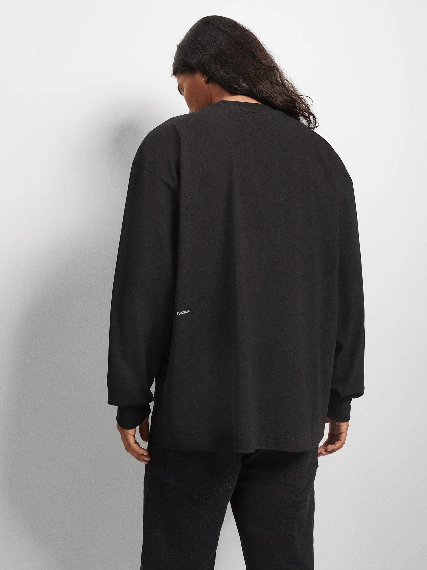 Mens 365 Midweight Long Sleeve T-shirt—black