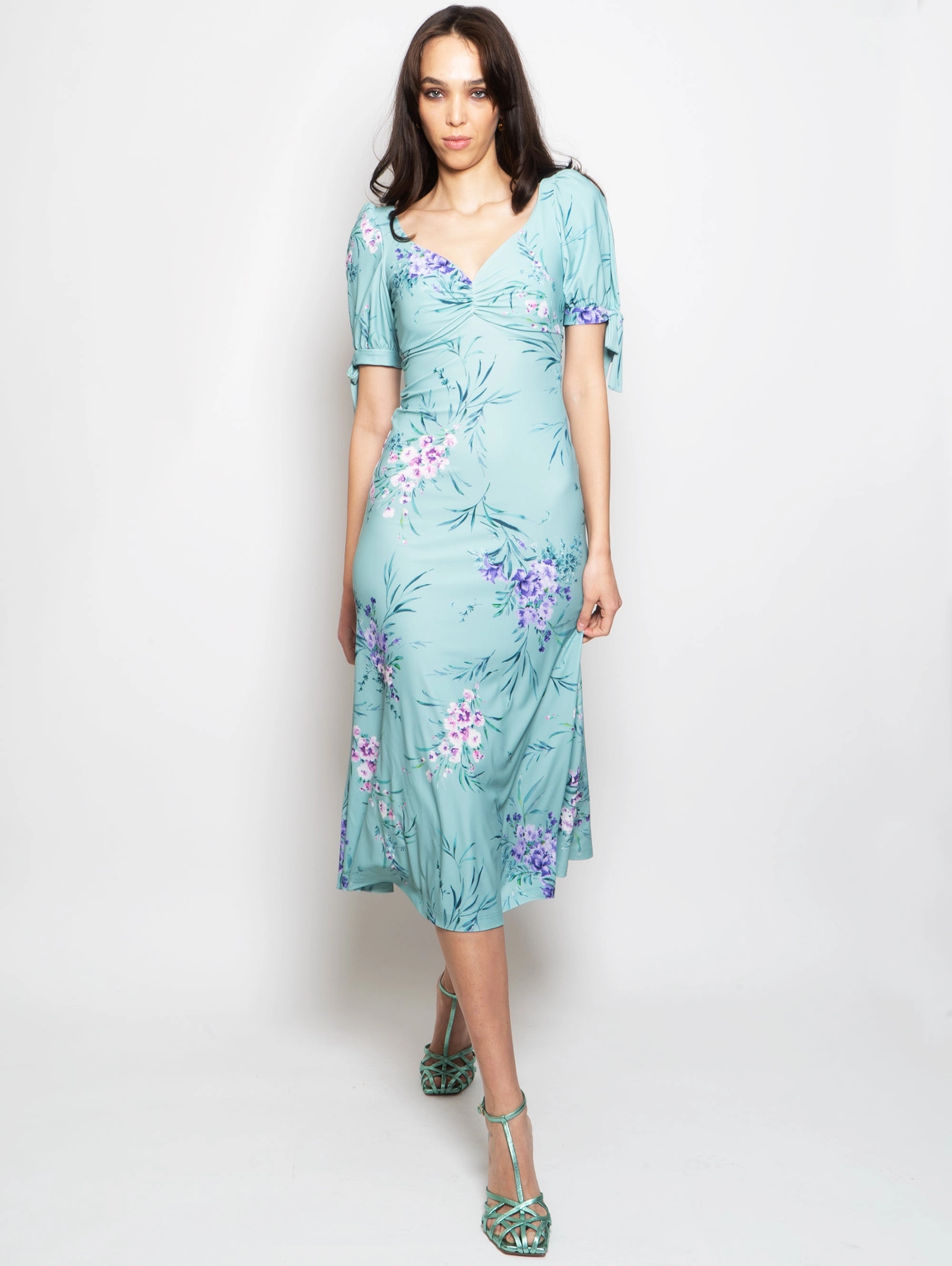 Midi Dress with Floral Print