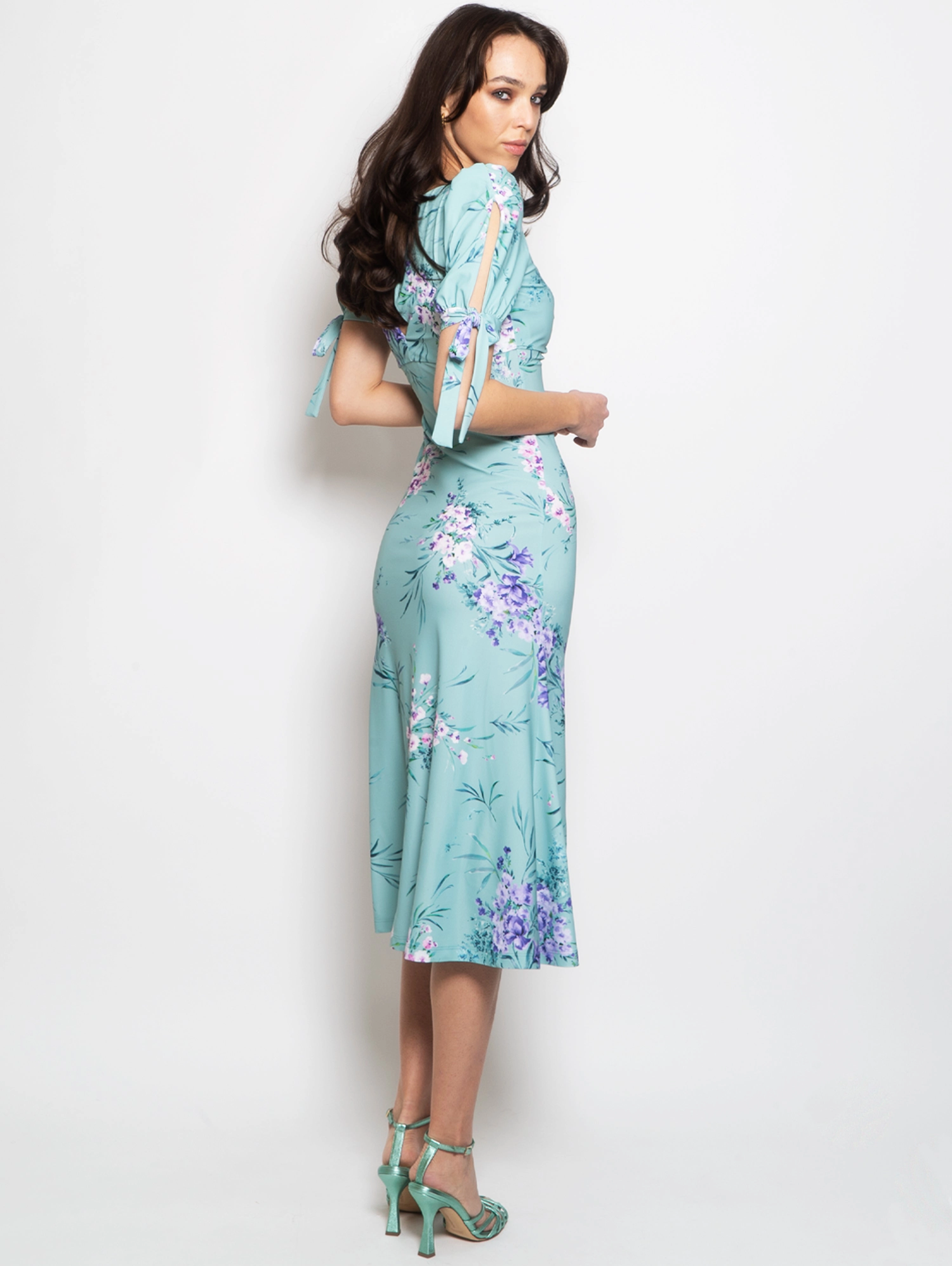Midi Dress with Floral Print