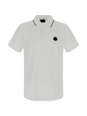 Moncler Logo Patch Straight Hem Polo Shirt