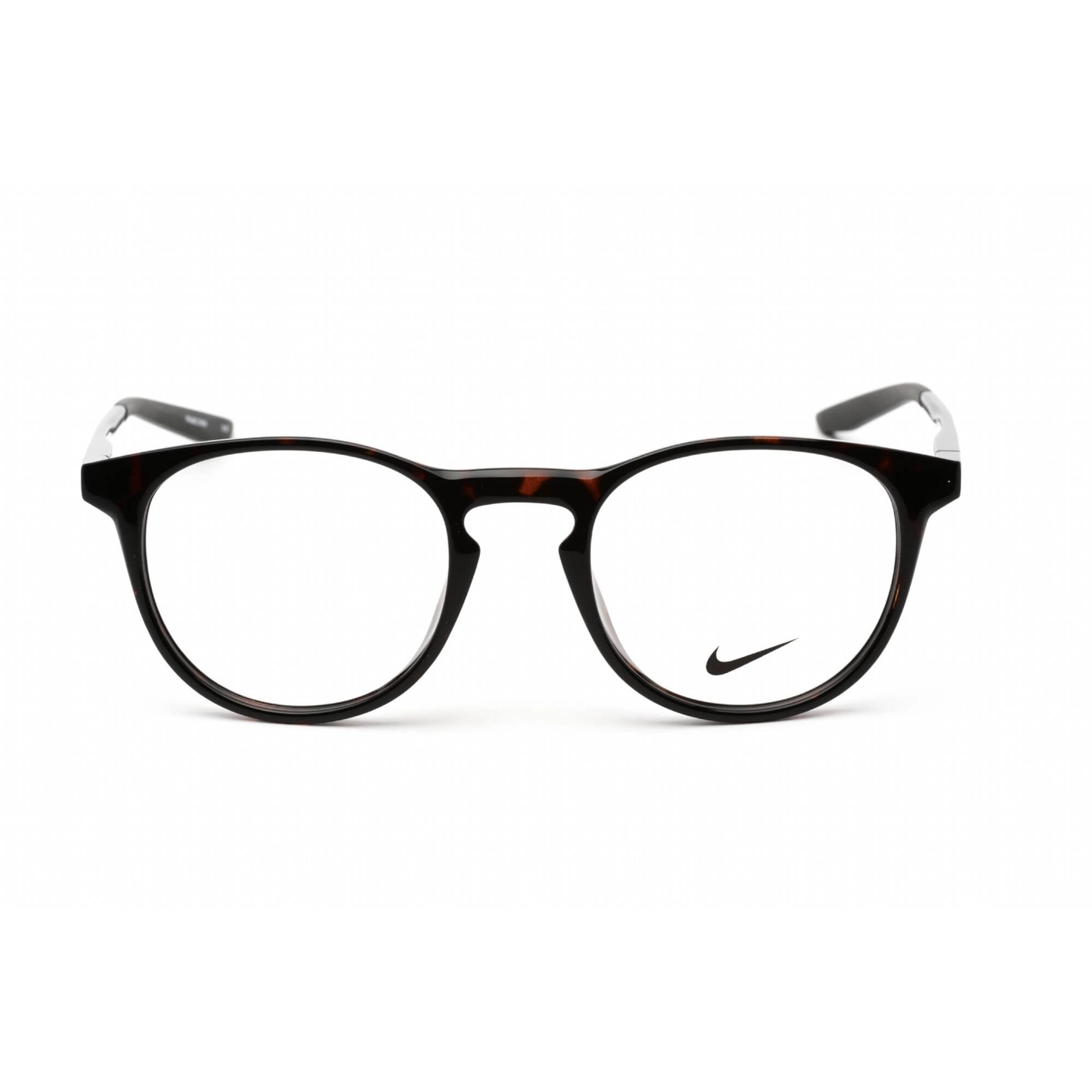 Nike Unisex Eyeglasses - Clear Lens Soft Tortoise Plastic Round Frame | Nike 7285 240