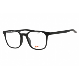 Nike Unisex Eyeglasses - Full Rim Matte Black Square Plastic Frame | NIKE 7124 001