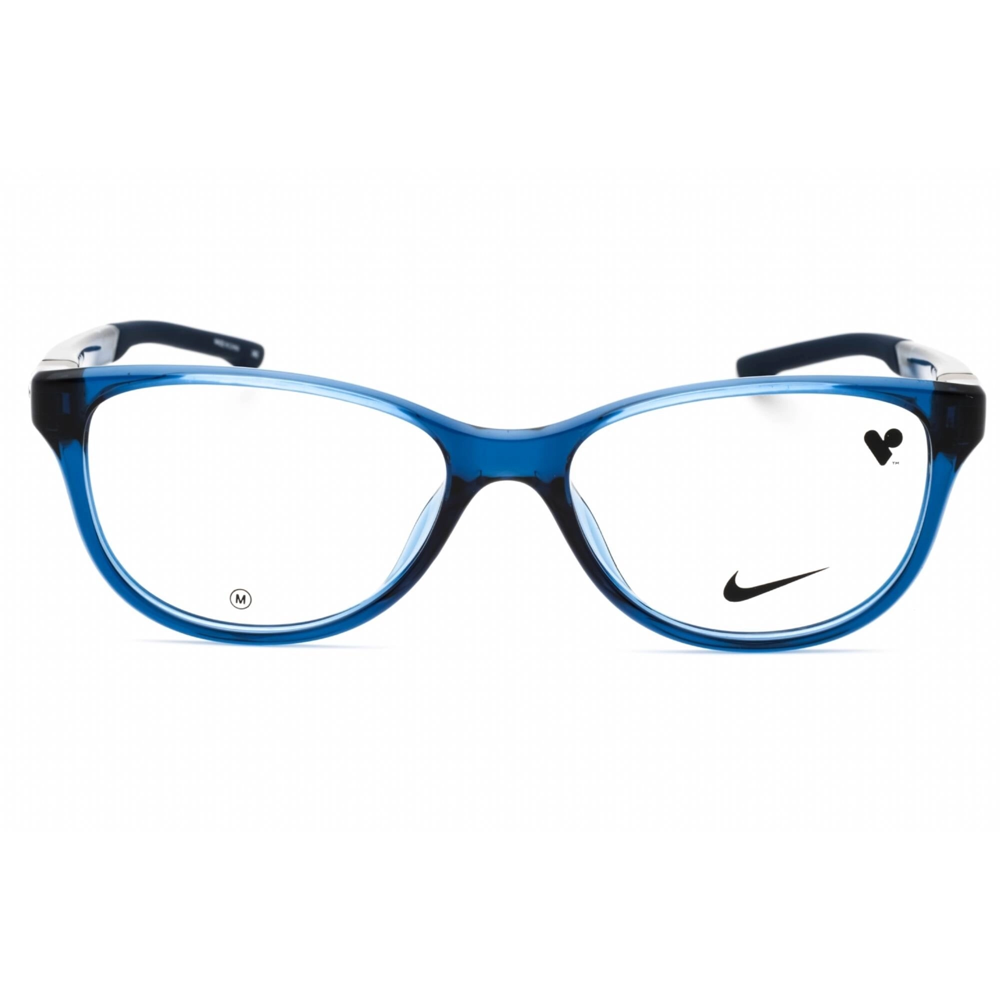Nike Women's Eyeglasses - Industrial Blue Cat Eye Full Rim Frame | NIKE 7155 423