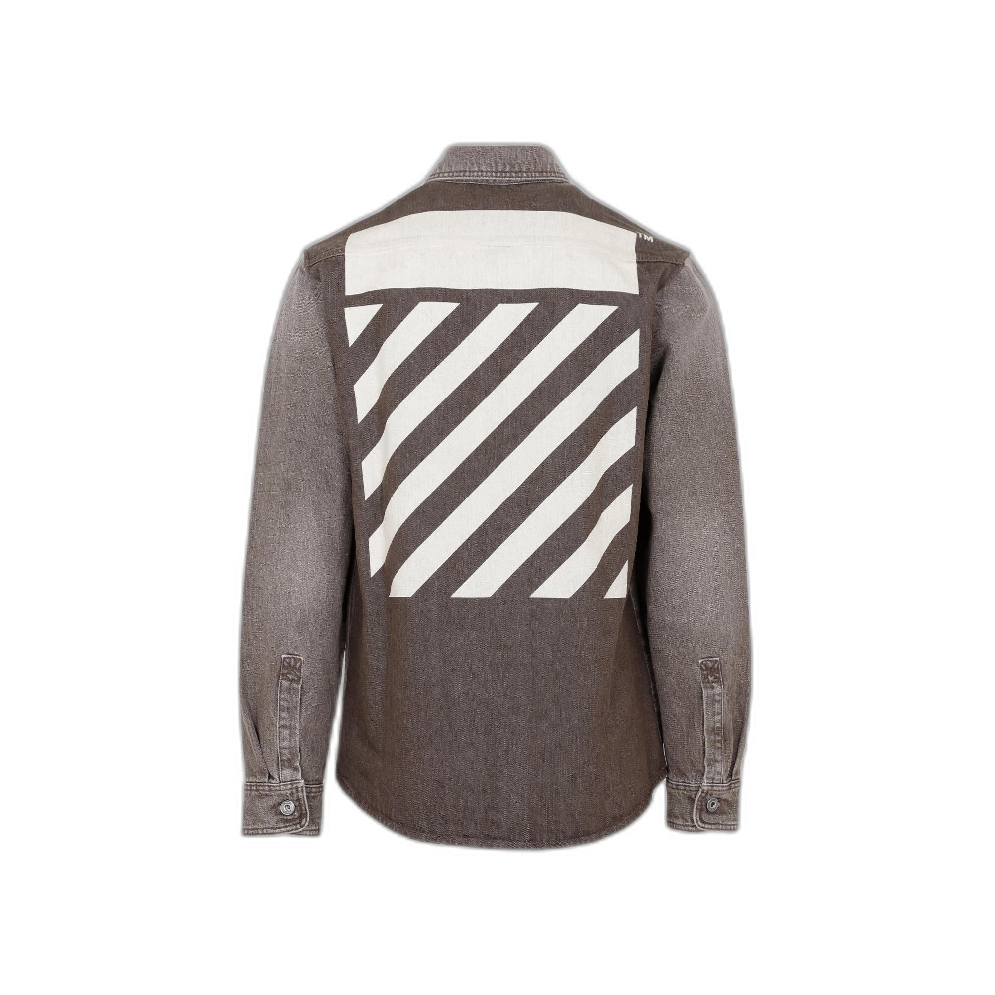 Off-White Buttoned Long-Sleeved Denim Shirt