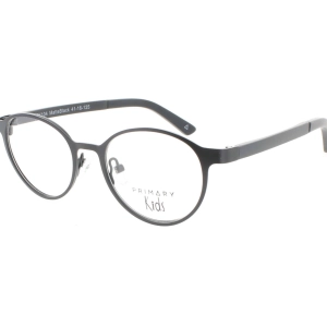 Primary Kid's Eyeglasses - Demo Lens Metal Oval Full Rim Frame | Pk104 MatteBlack